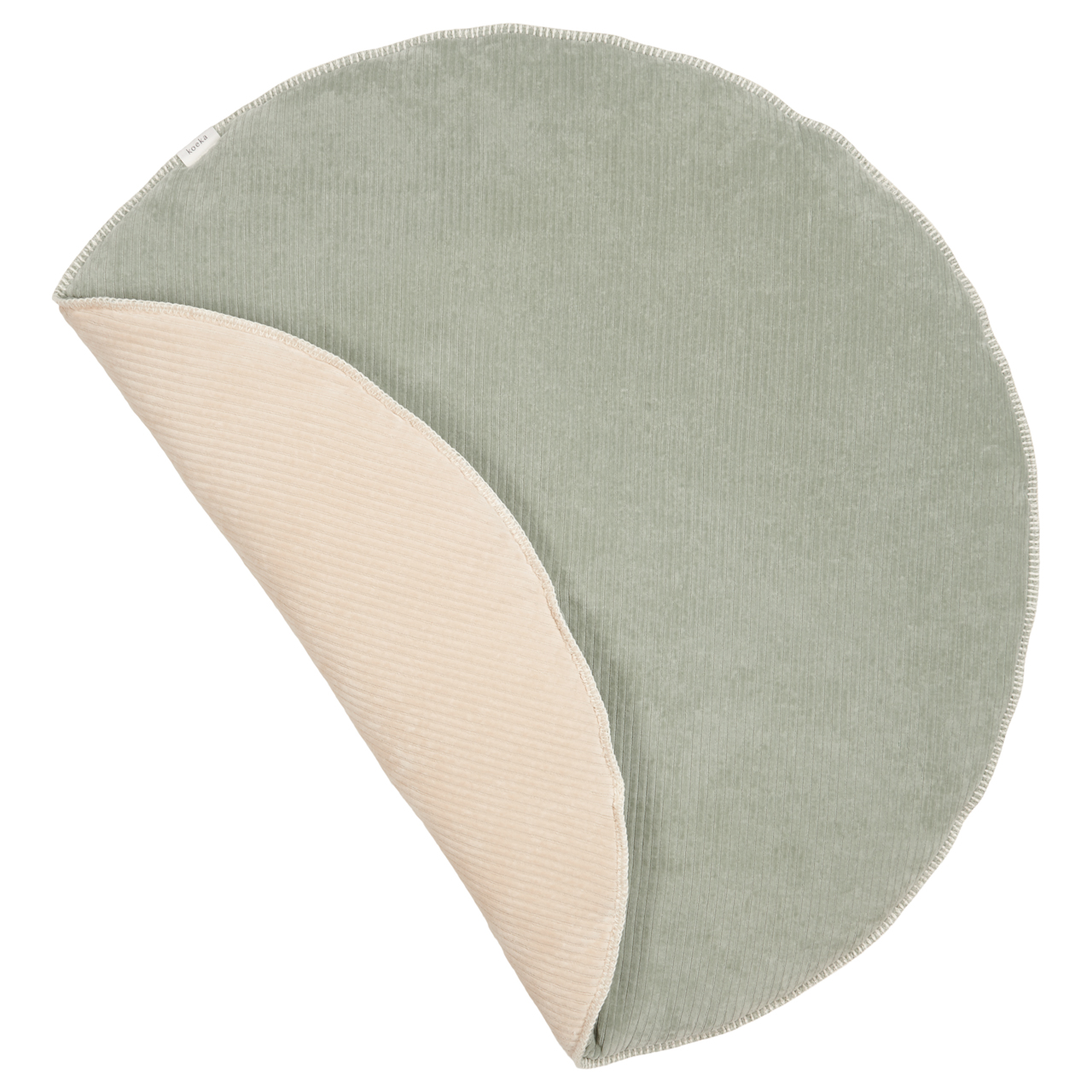 Playpen mat round Vik shadow green/sand