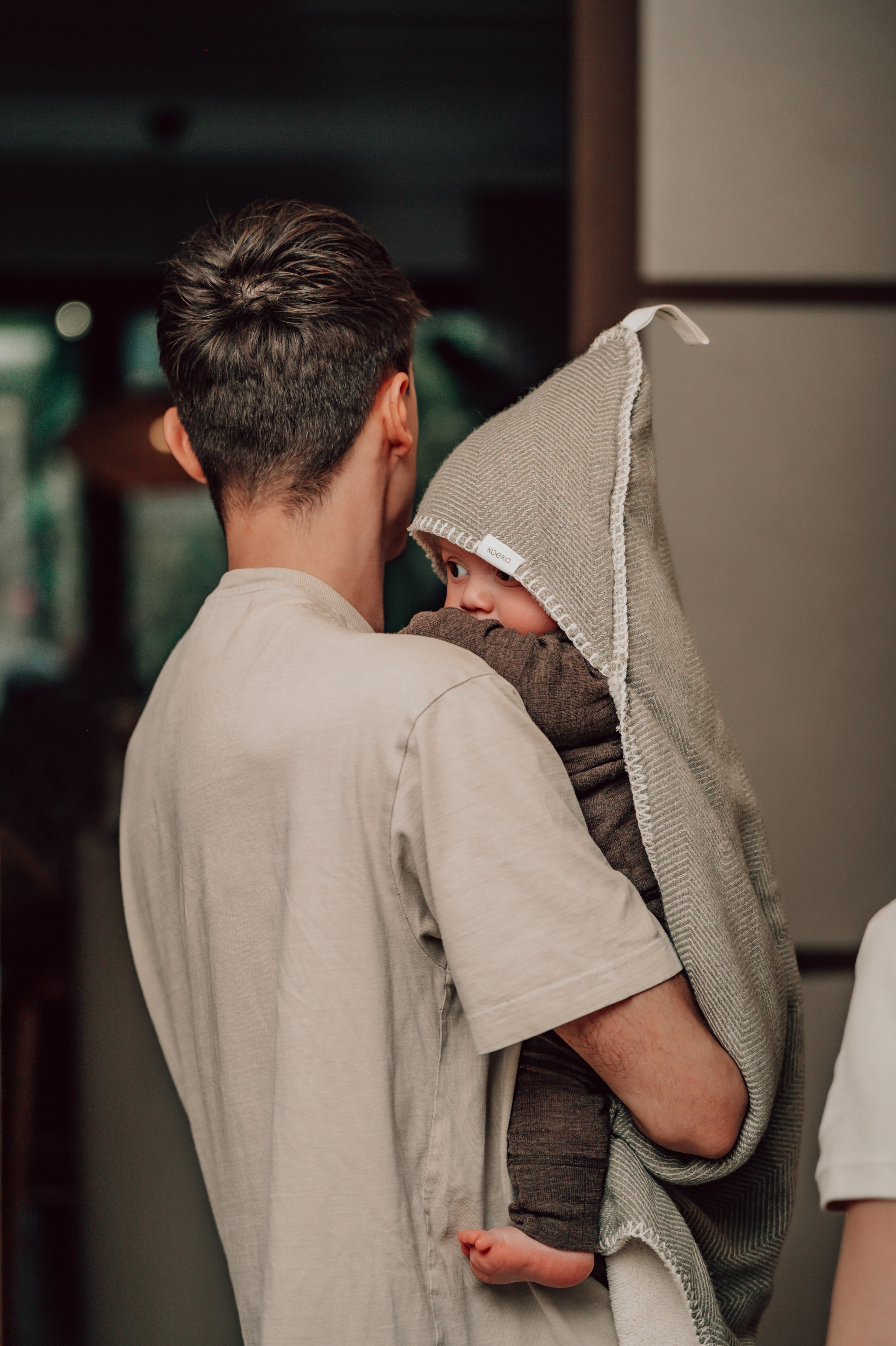 Couverture enveloppante teddy Montreal moss