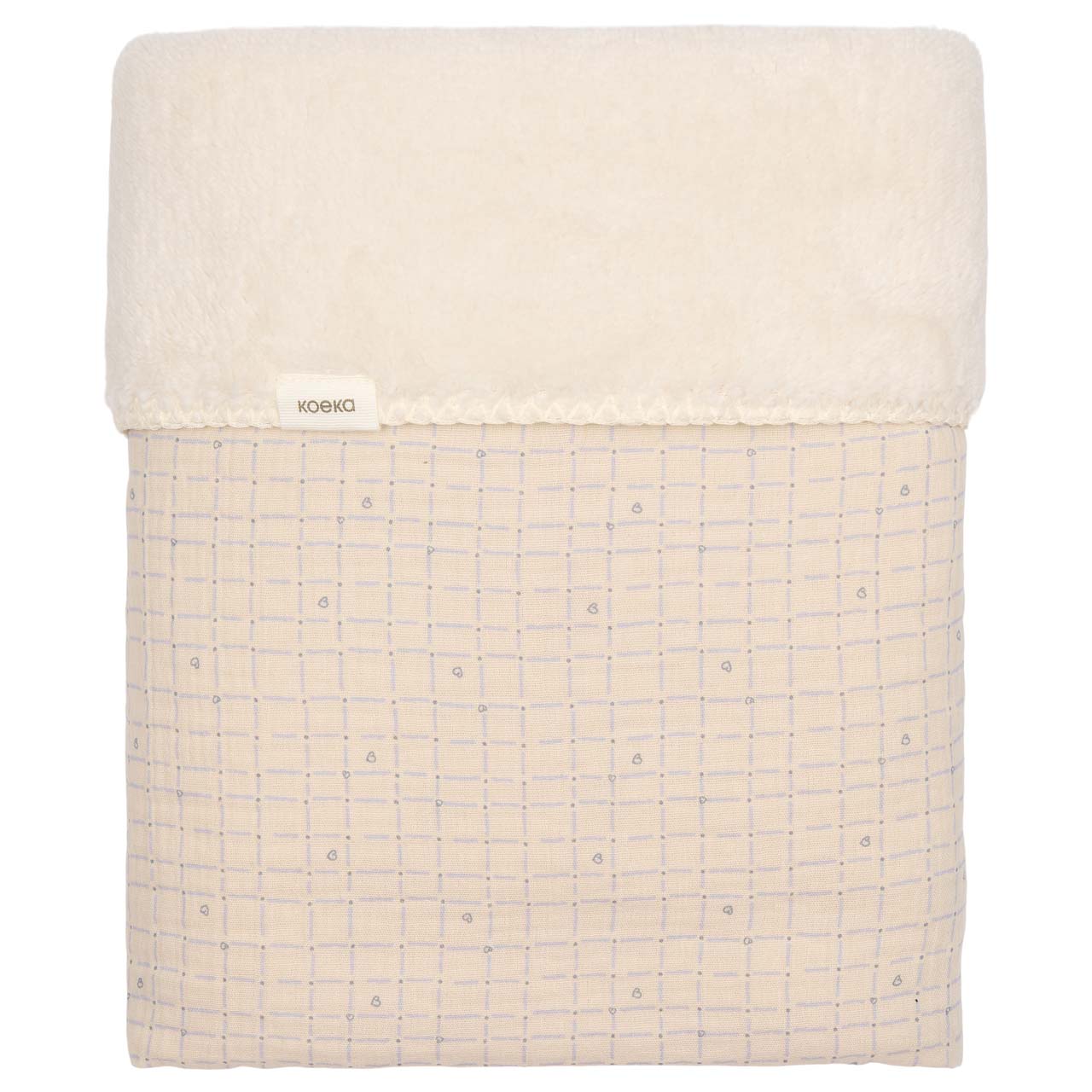 Cot blanket teddy Lind warm white
