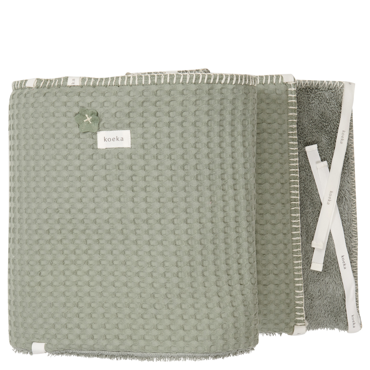 Play pen - / Cot bumper Amsterdam shadow green