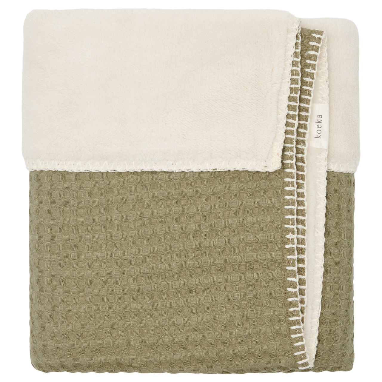 Couverture lit teddy Oslo moss
