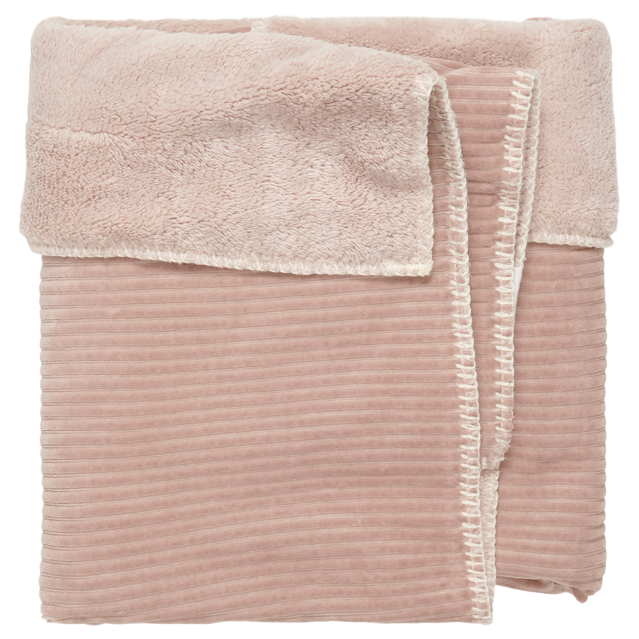 Wiegdeken Teddy Vik grey pink