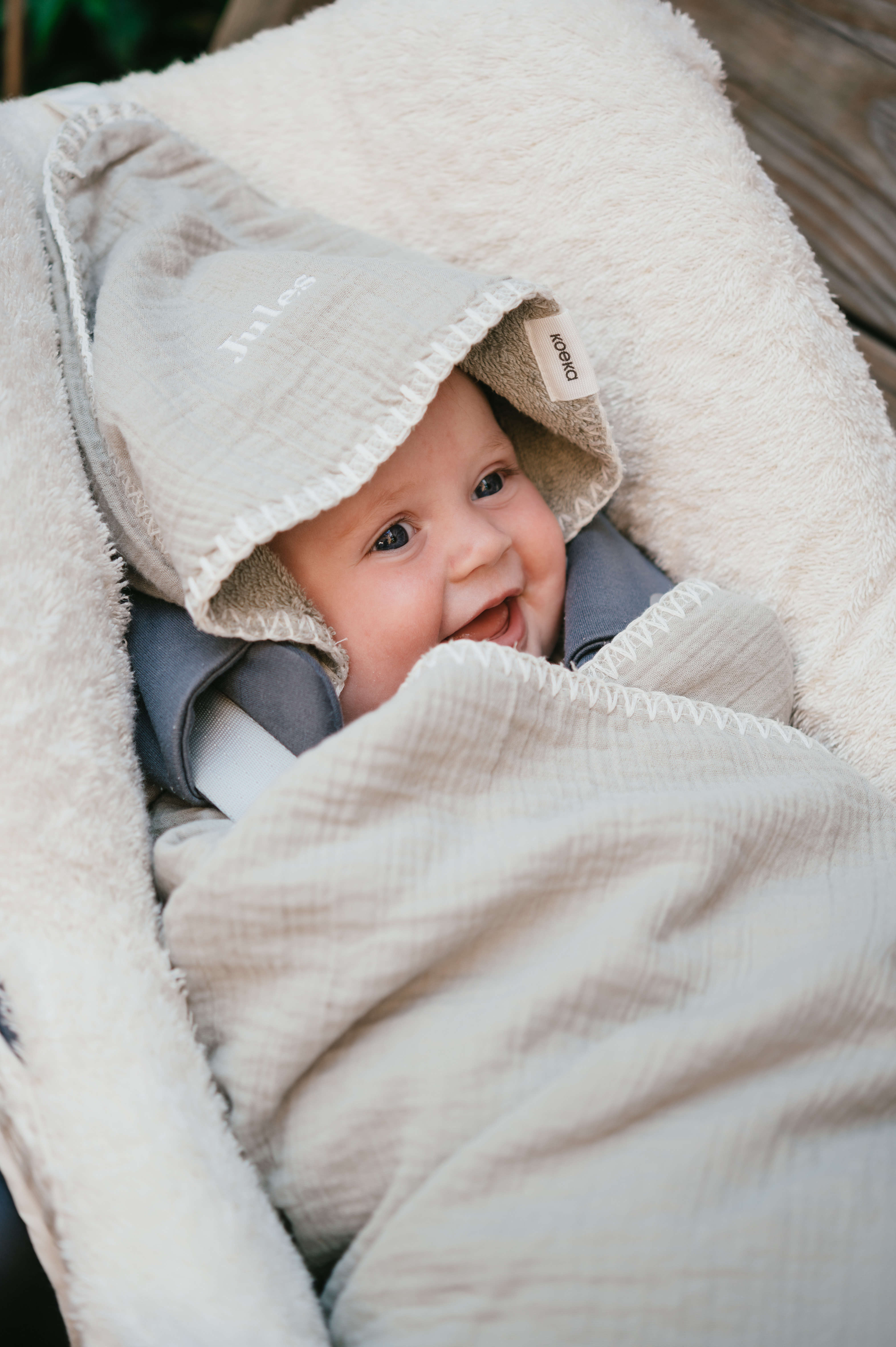 Omslagdoek Faro warm white
