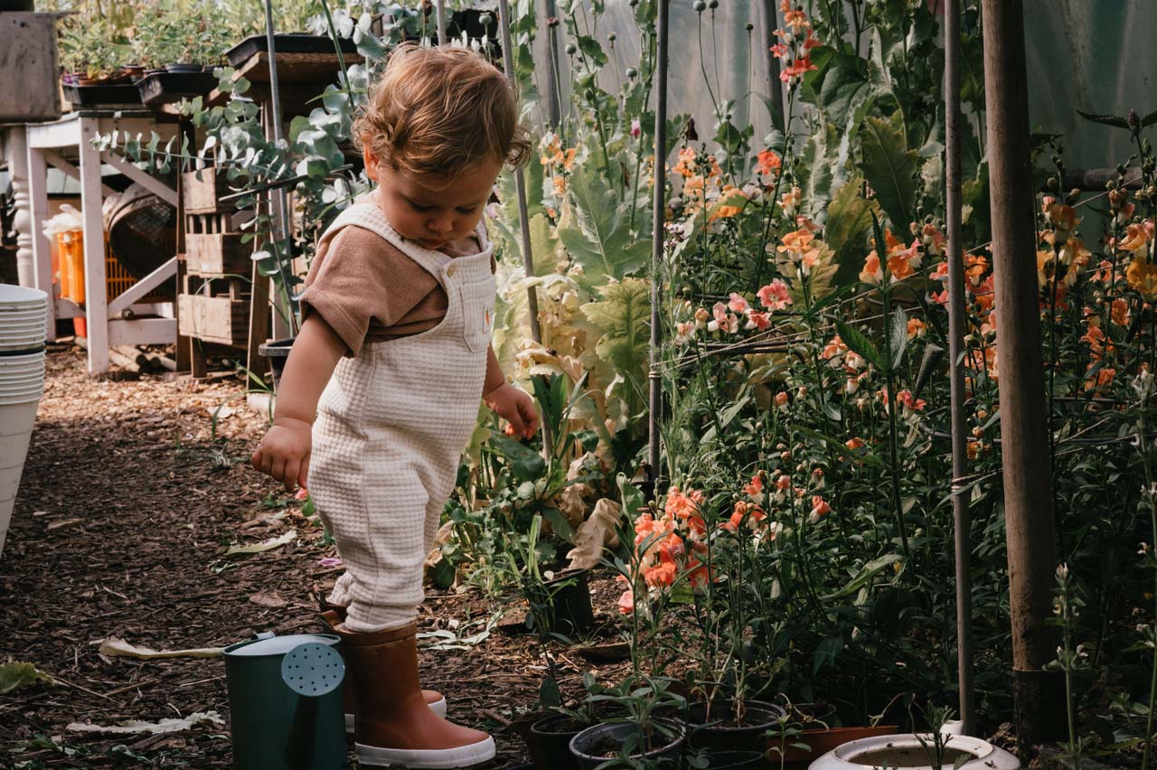 Baby Tuinbroek Malaga warm white