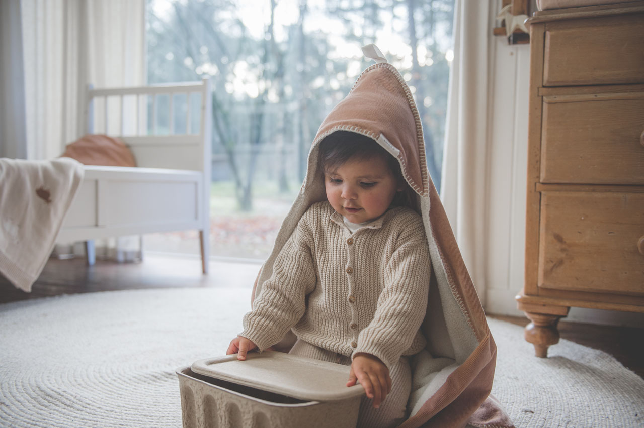 Wrap towel teddy Oddi soft earth