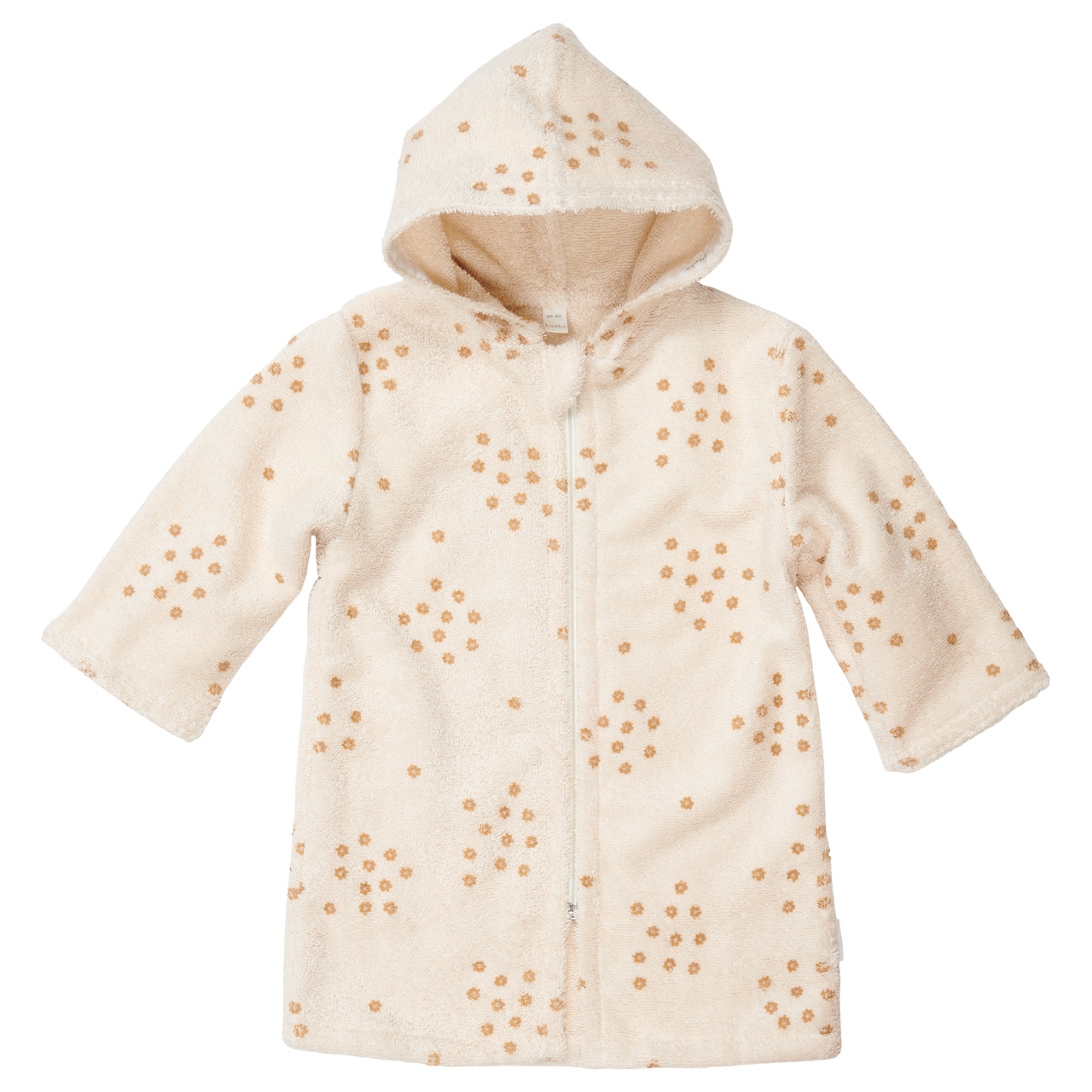 Bathrobe zipper Flower Crown natural