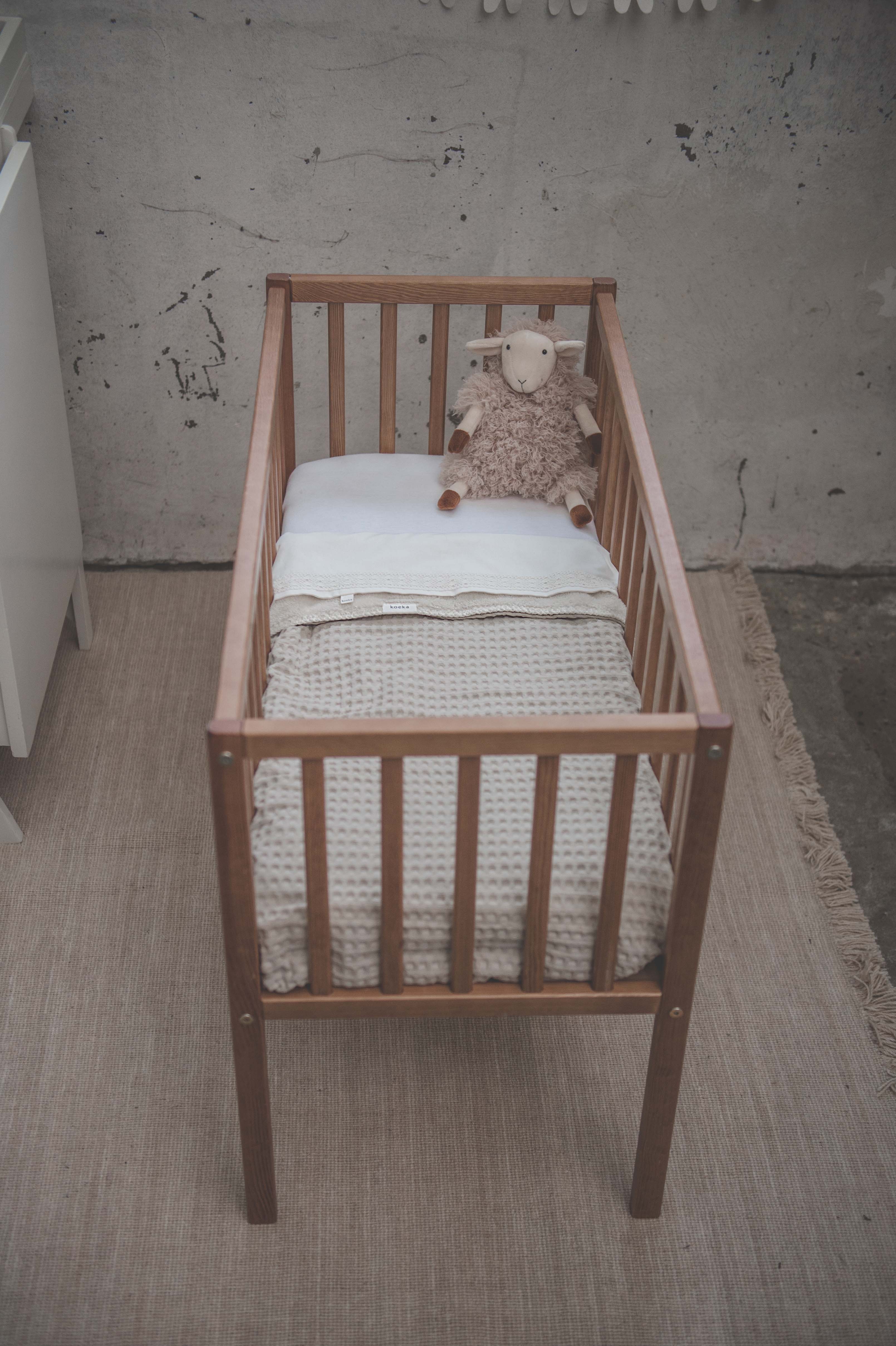 Bassinet blanket teddy Oslo sand/pebble