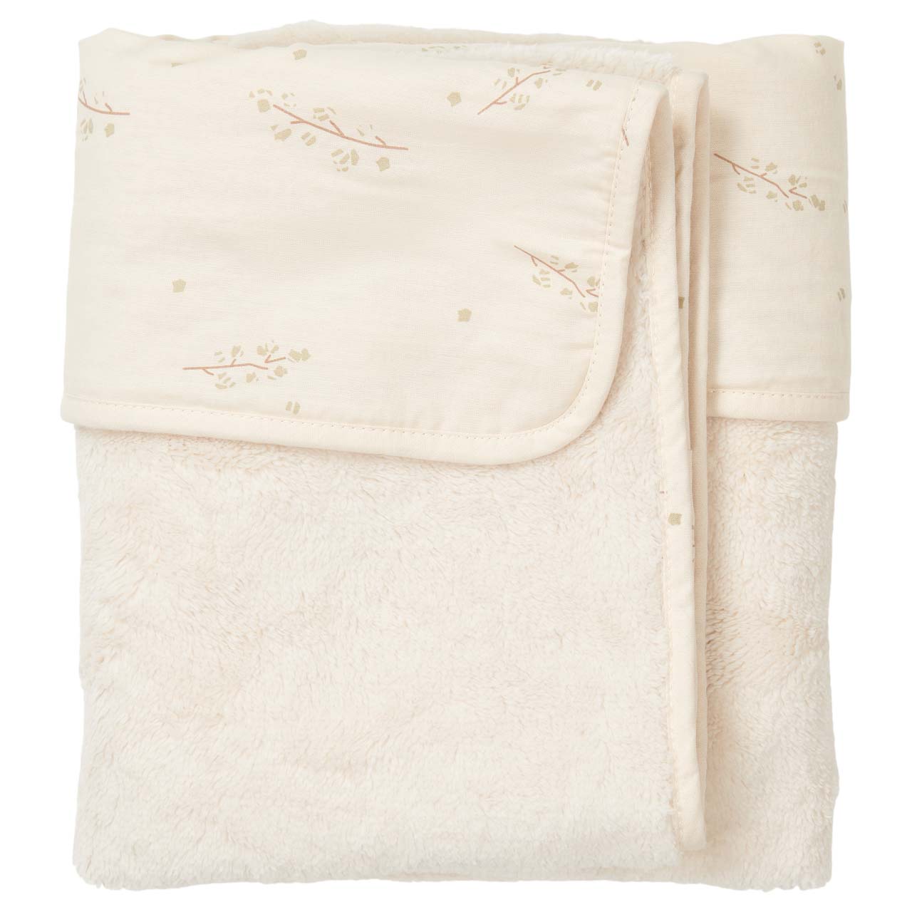 Bassinet blanket teddy reversible Coast warm white