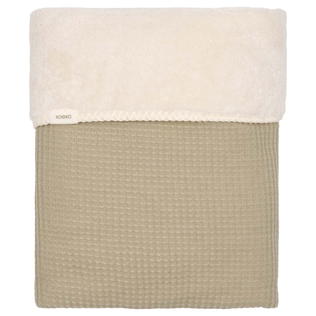 Cot blanket teddy Malaga sage