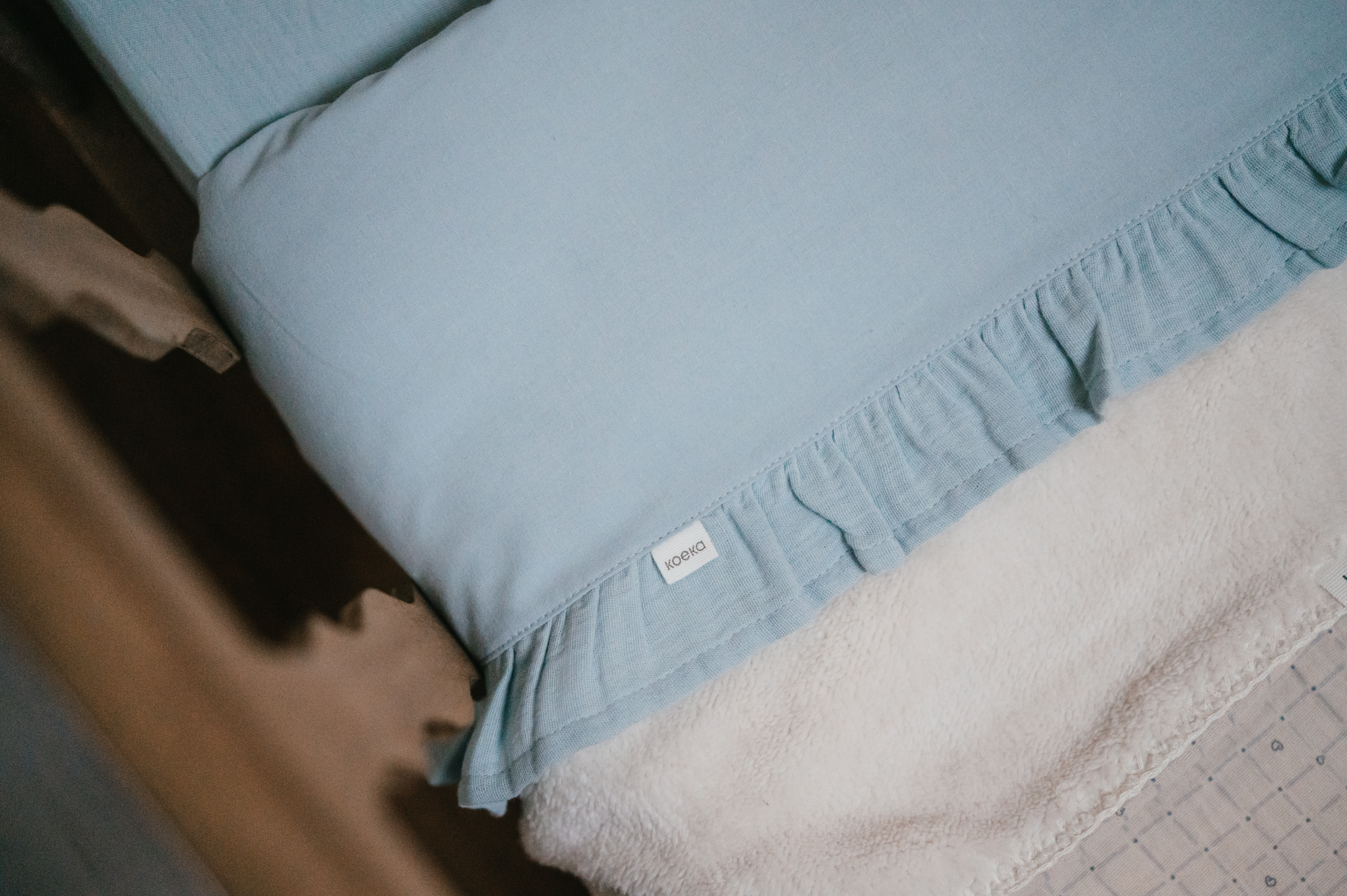 Couverture berceau teddy Lind warm white