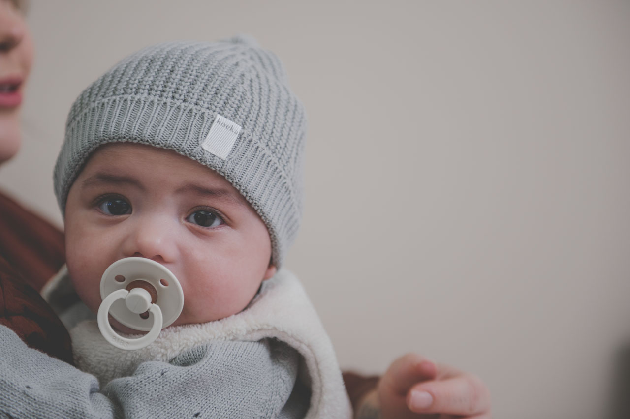 Baby Mutsje Dinan grey wave