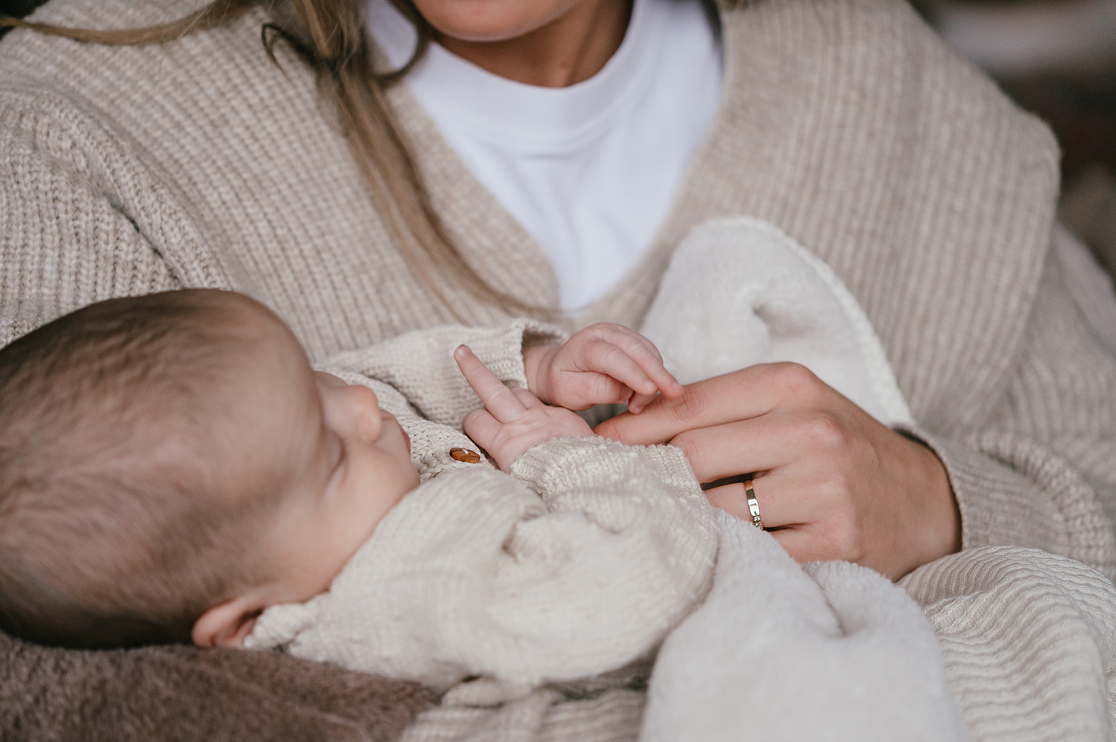 Cot blanket teddy Malaga warm white