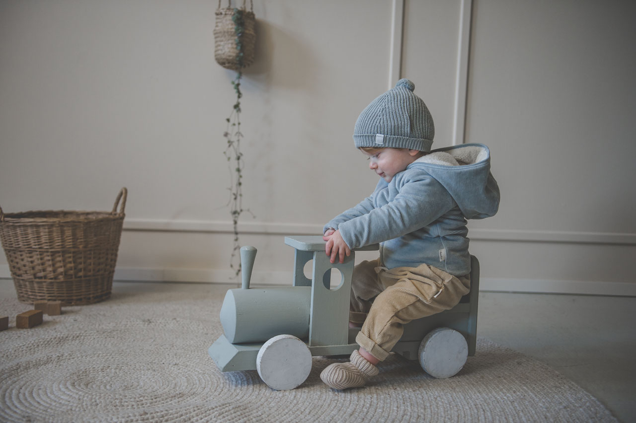 Baby Mutsje Dinan grey wave