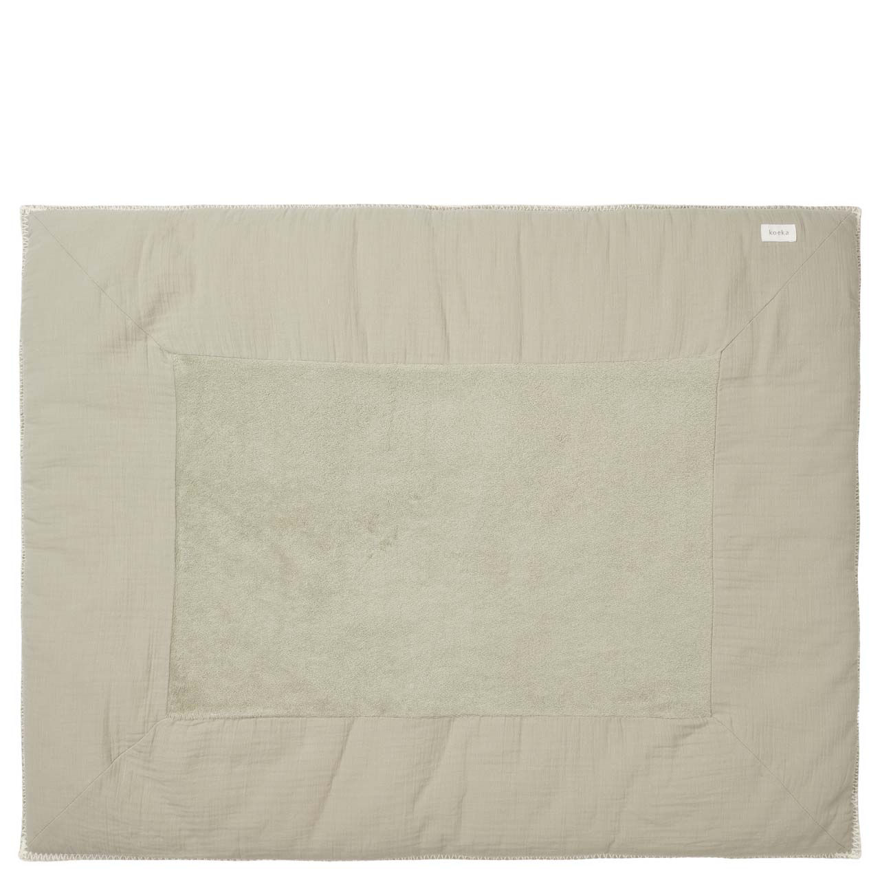 Krabbeldecke Faroo warm white/sage