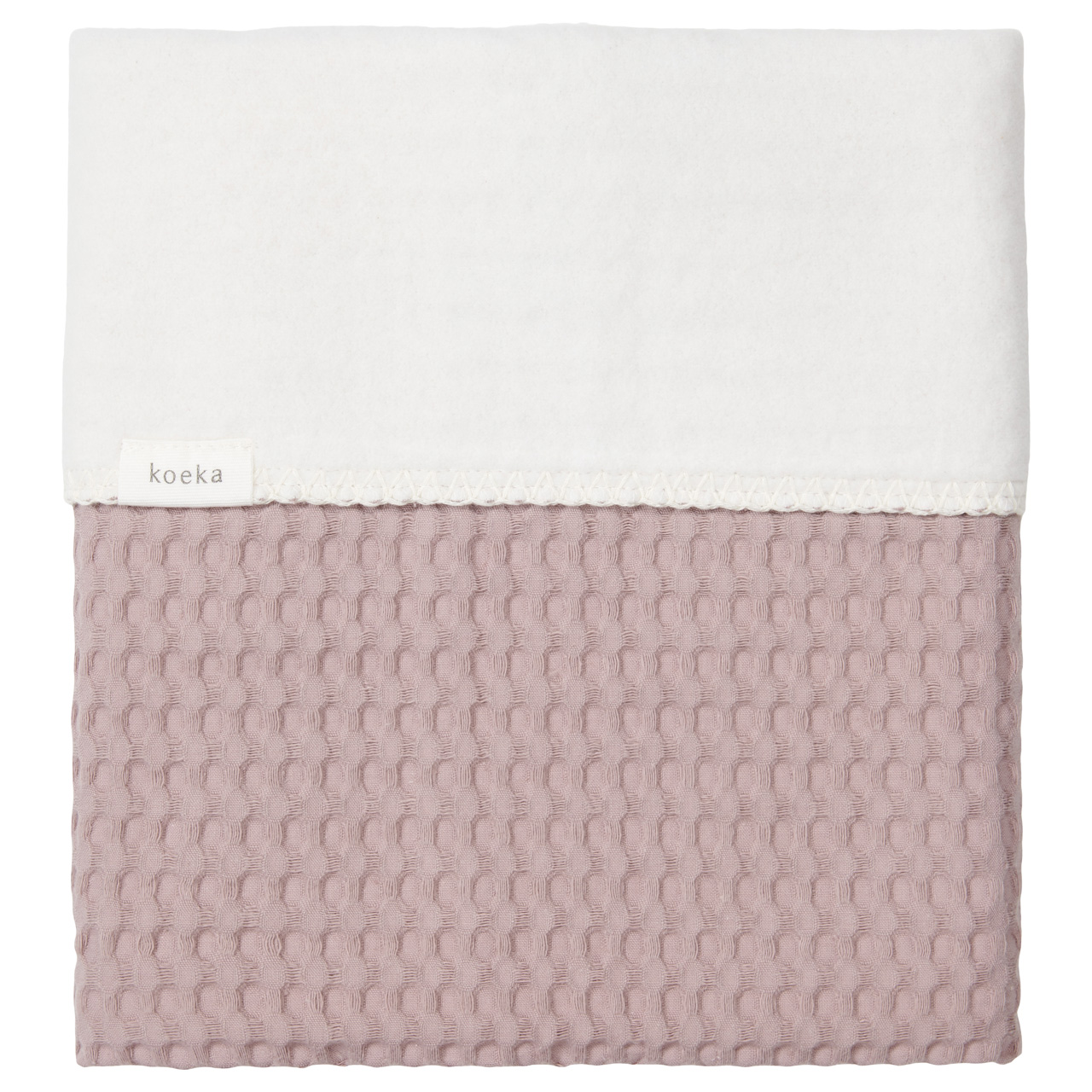 Bassinet blanket cotton fleece Amsterdam mauve
