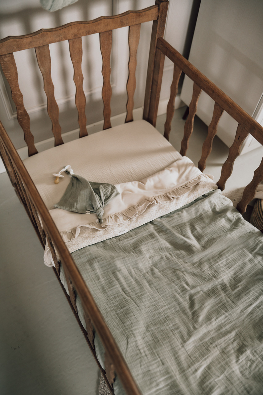 Couverture pour lit bébé teddy Faro sage
