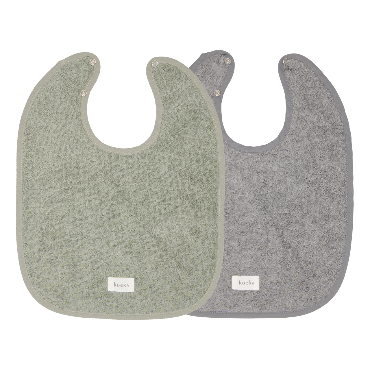 Bavoir 2-pack Dijon Daily steel grey/shadow green