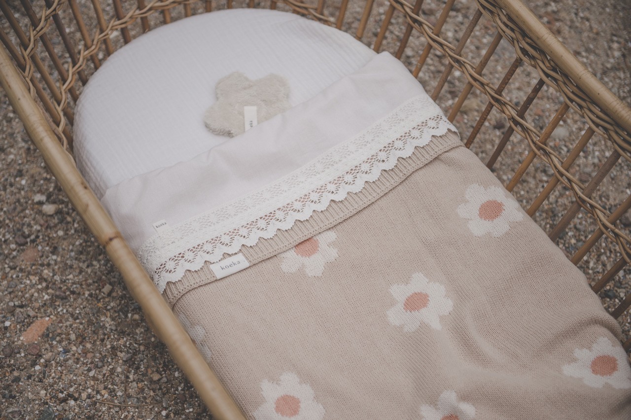 Drap plat lit de bébé Crochet milky