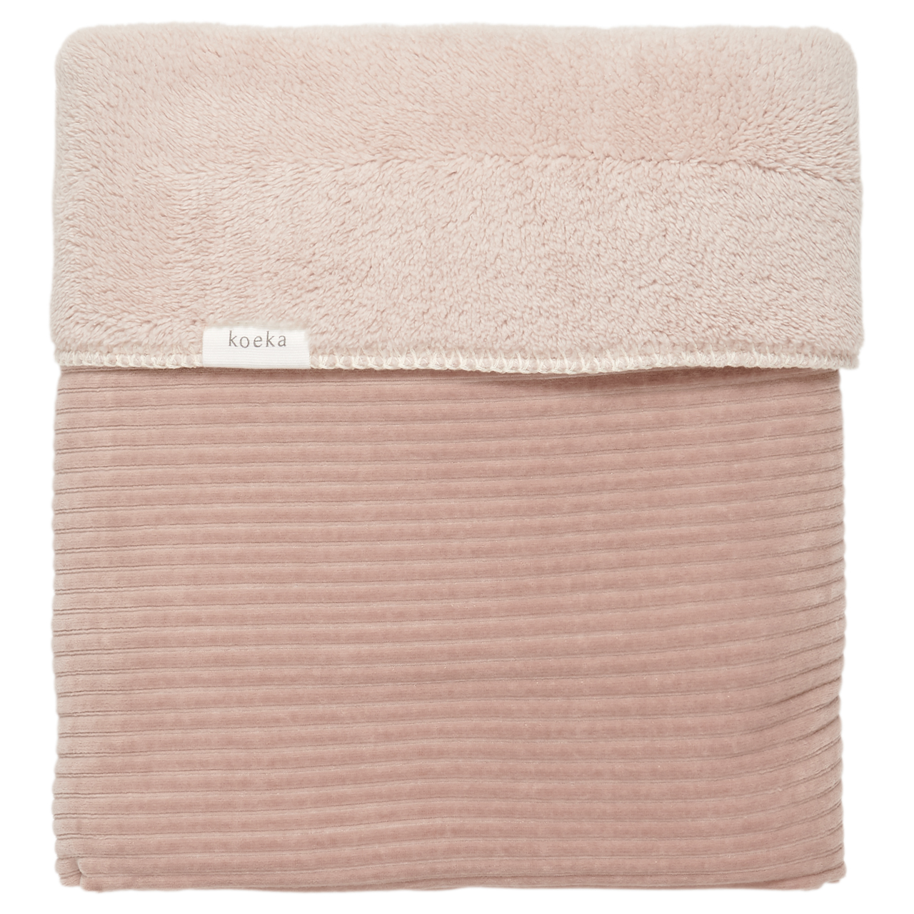 Cot blanket teddy Vik grey pink