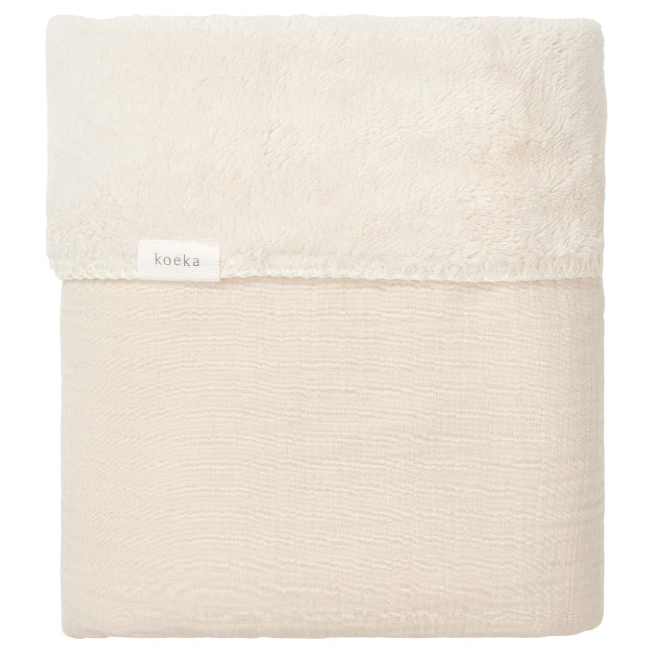 Cot blanket teddy Faro warm white