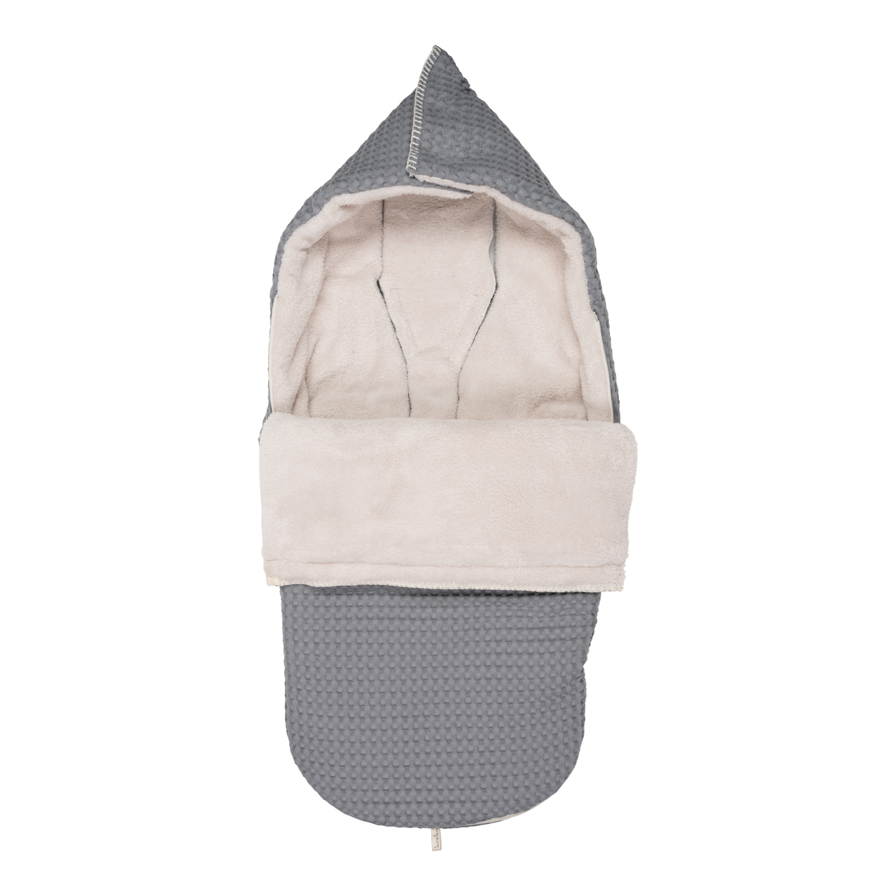 Buggy Voetenzak Wafel/teddy Oslo steel grey/pebble