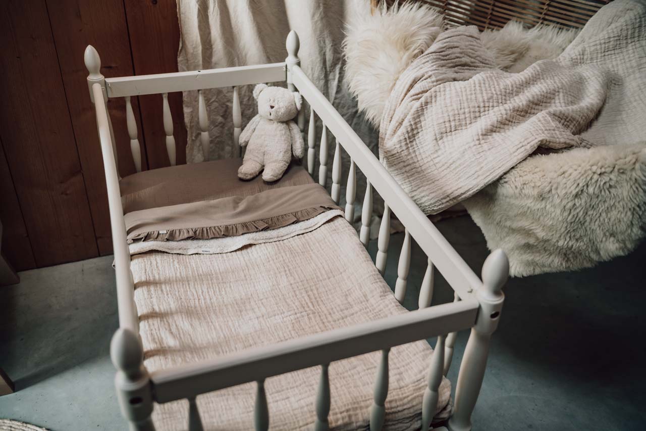 Cot blanket teddy Rivoli warm white