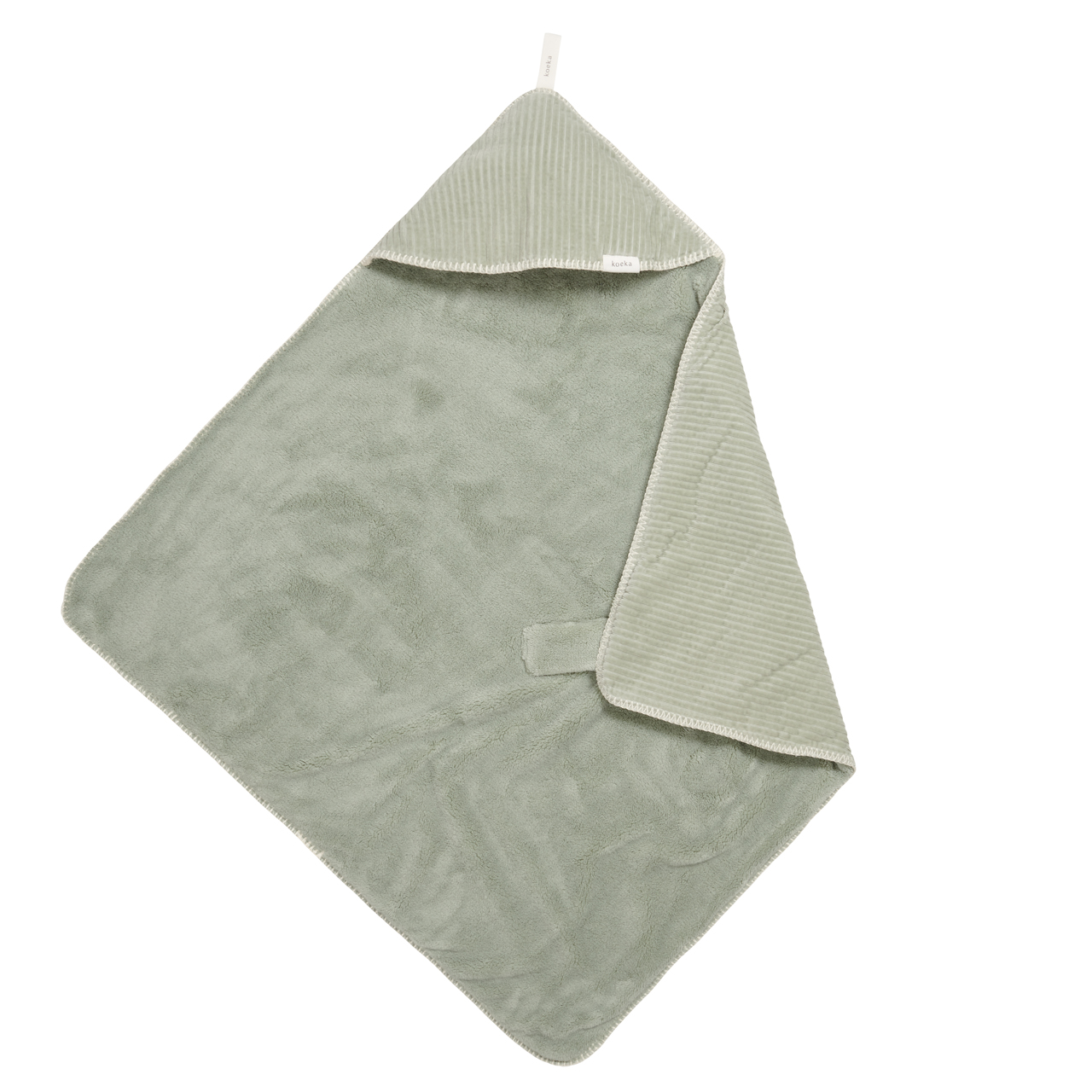 Wrap towel teddy Vik shadow green