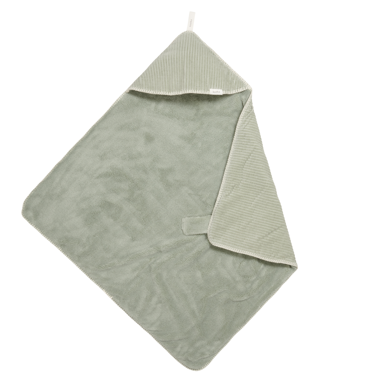 Couverture enveloppante teddy Vik shadow green