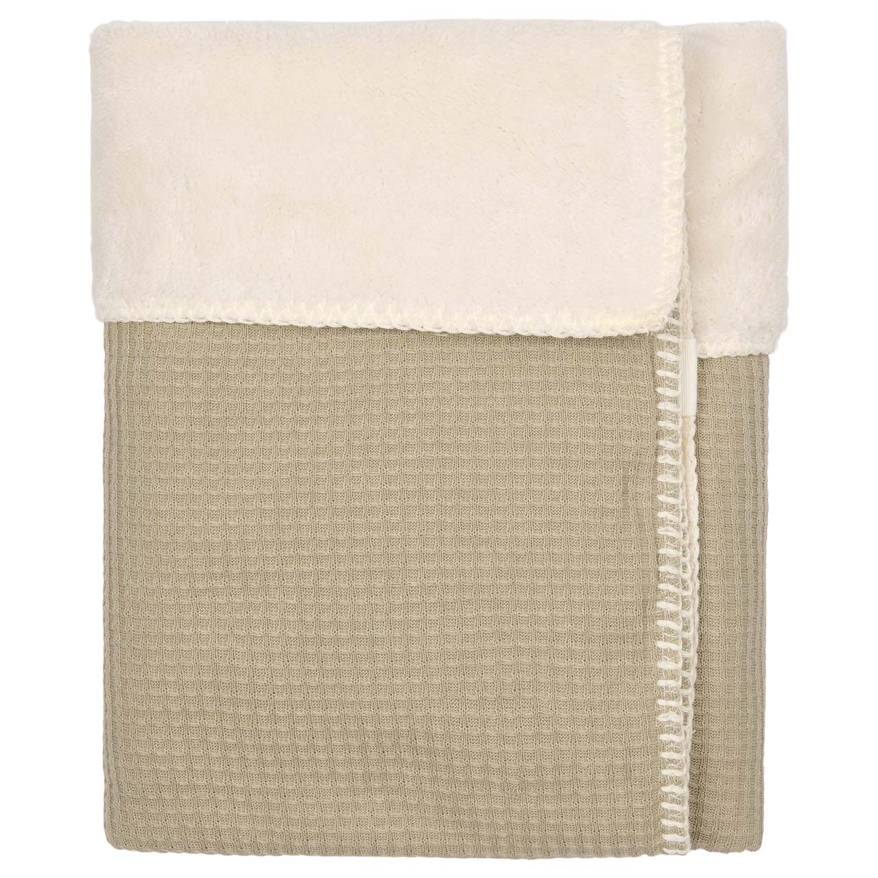 Couverture berceau teddy Malaga sage