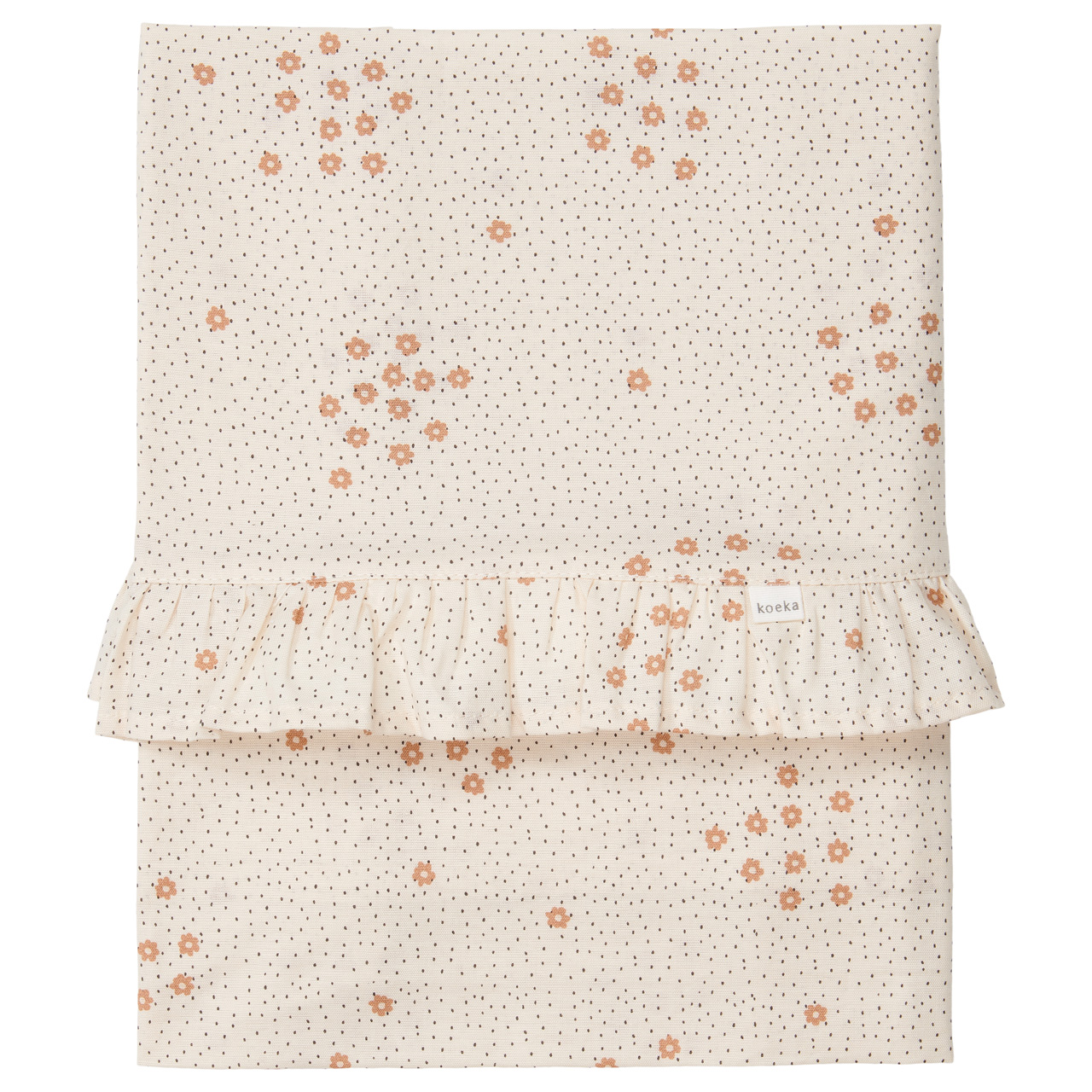 Drap plat lit berceau ruffle Sunnyside warm white
