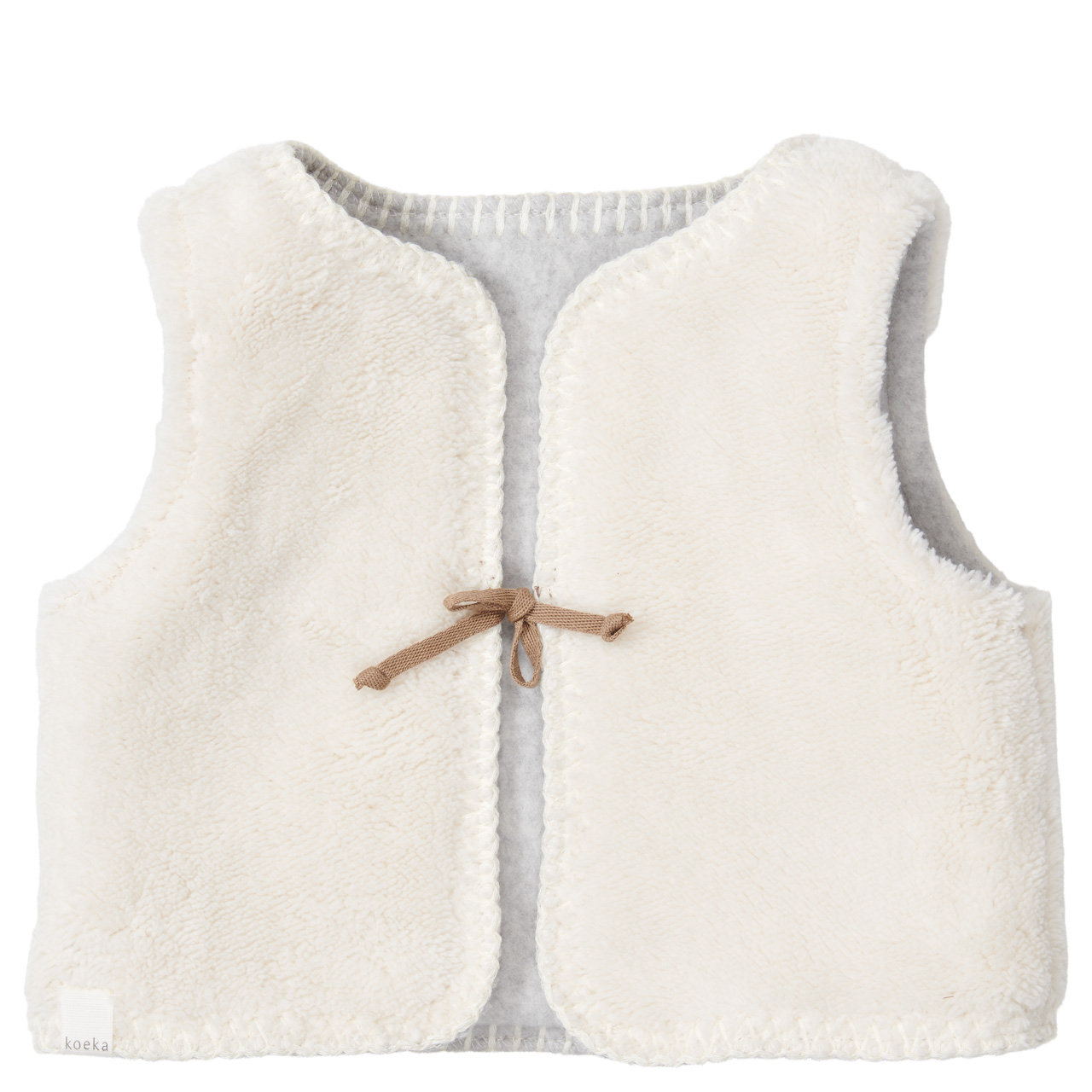 Baby Gilet Reversible Denver soft grey