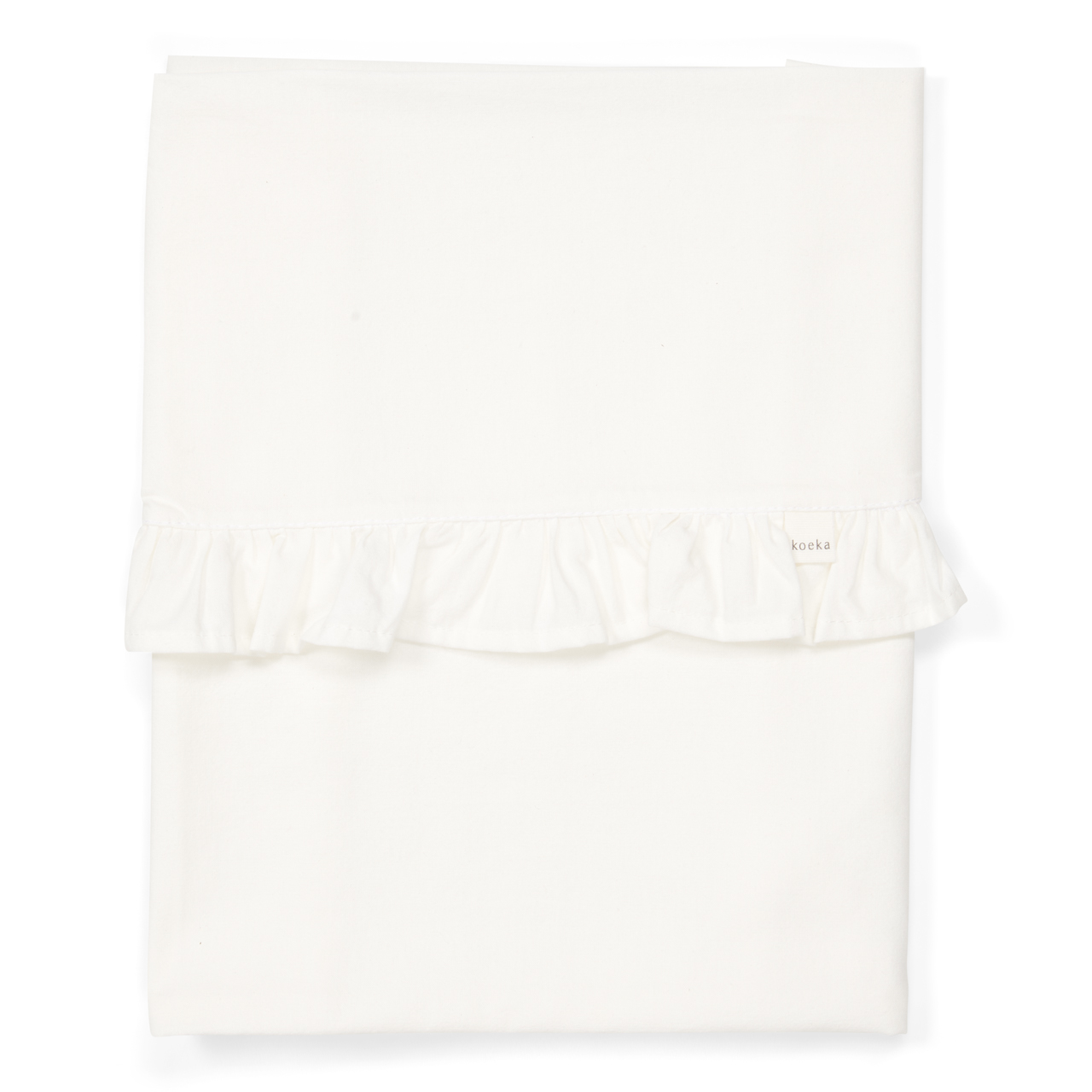 Bassinet sheet Ruffle warm white