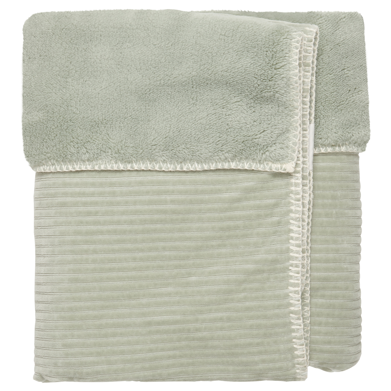 Bassinet blanket teddy Vik shadow green