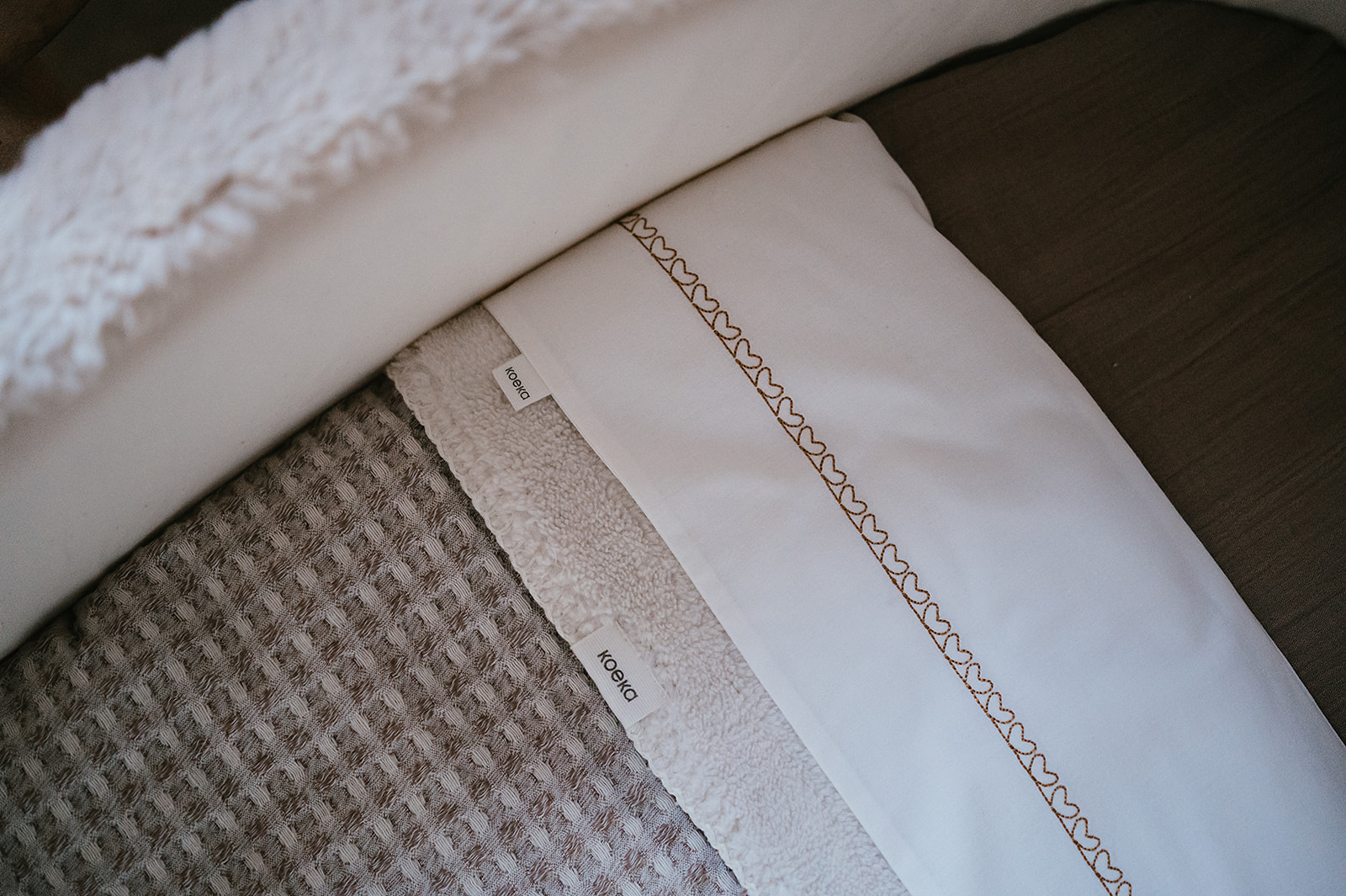 Cot blanket teddy Oslo crumble