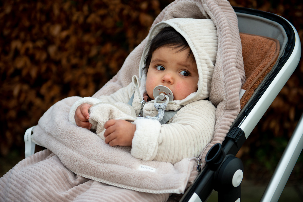 Buggy Voetenzak Teddy Vik grey pink
