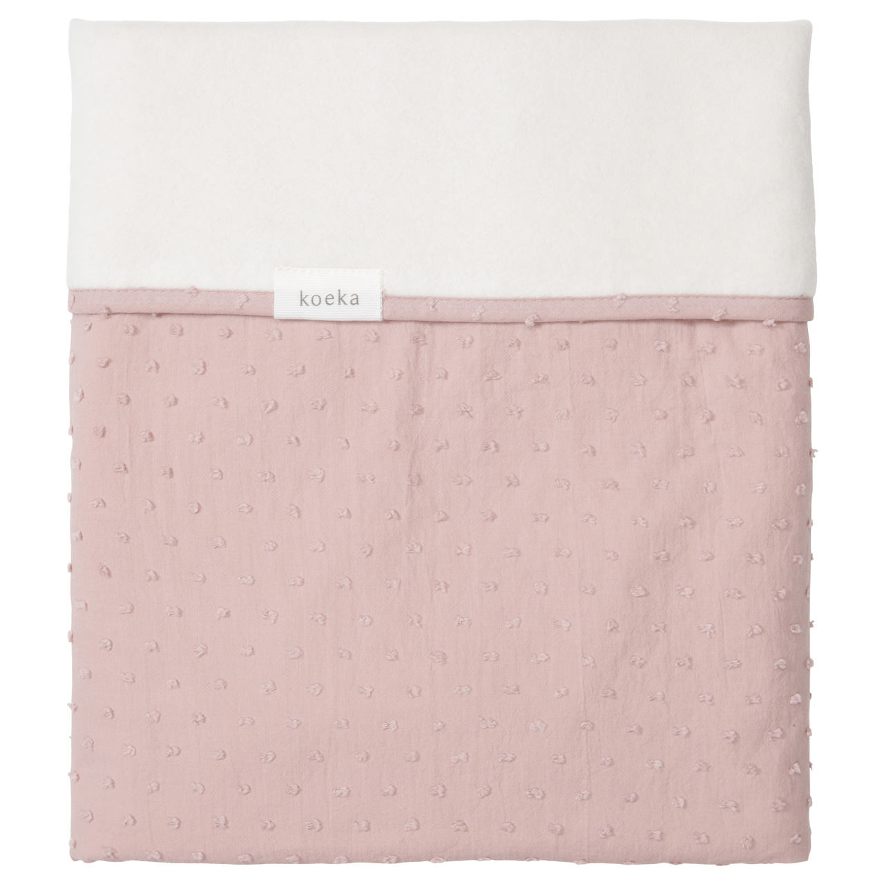 Bassinet blanket cotton fleece Napa mauve