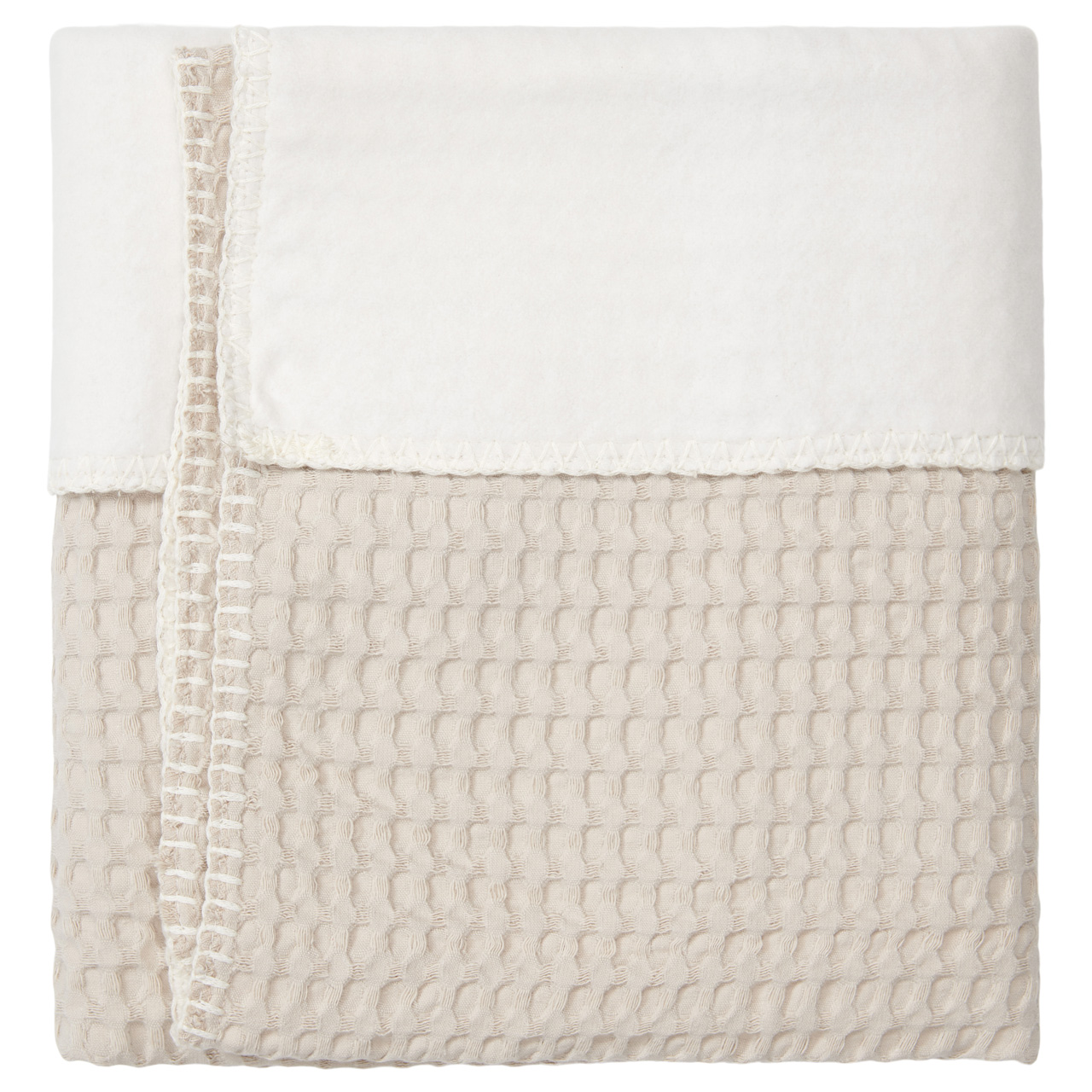 Cot blanket cotton fleece Amsterdam sand