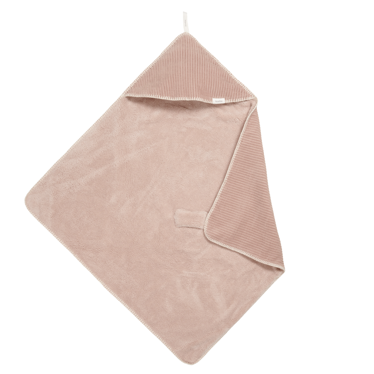 Wrap towel teddy Vik grey pink