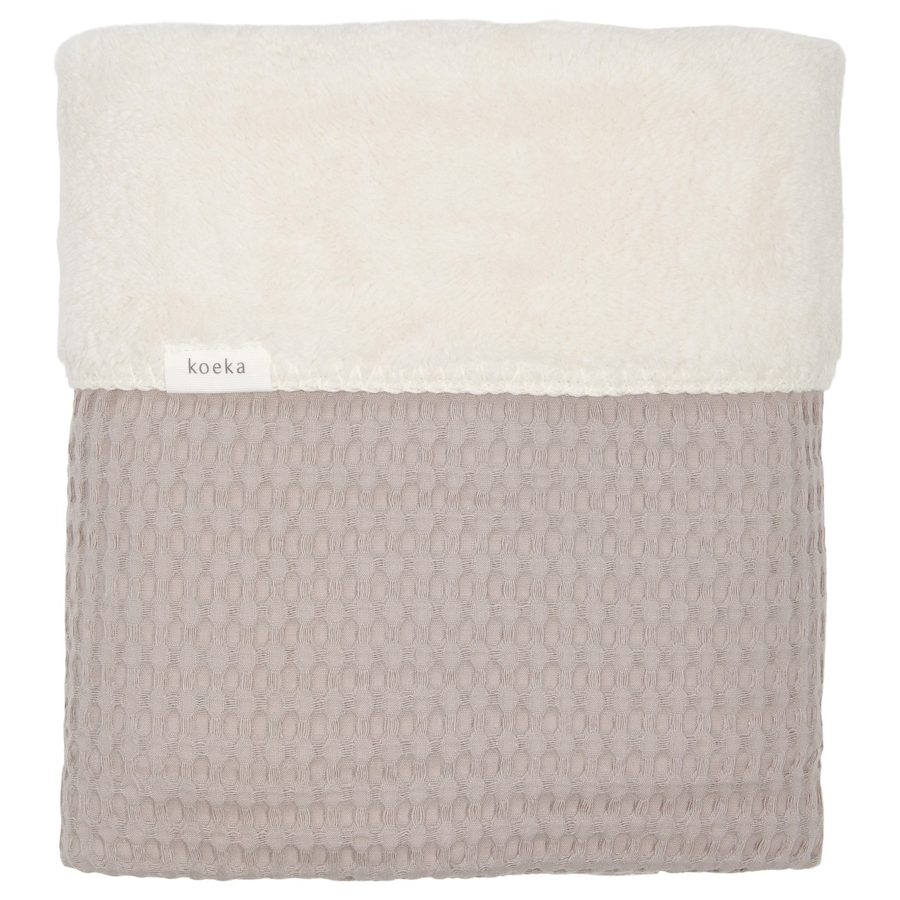 Couverture lit teddy Oslo clay/pebble