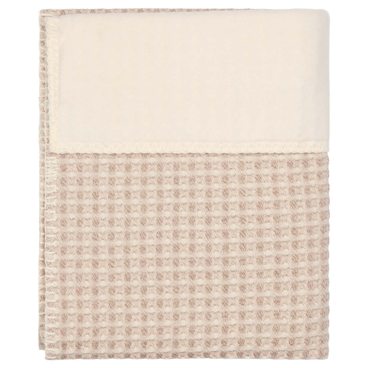Ledikantdeken Cotton Fleece Wafel Amsterdam crumble
