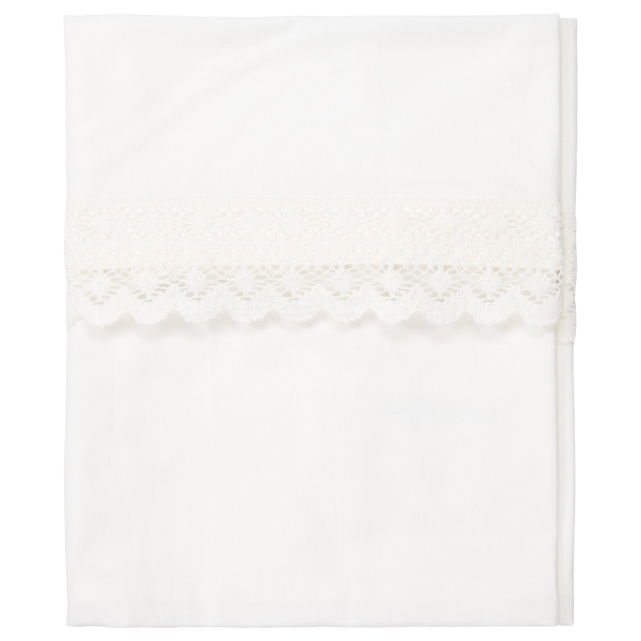 Drap plat lit de bébé Crochet milky