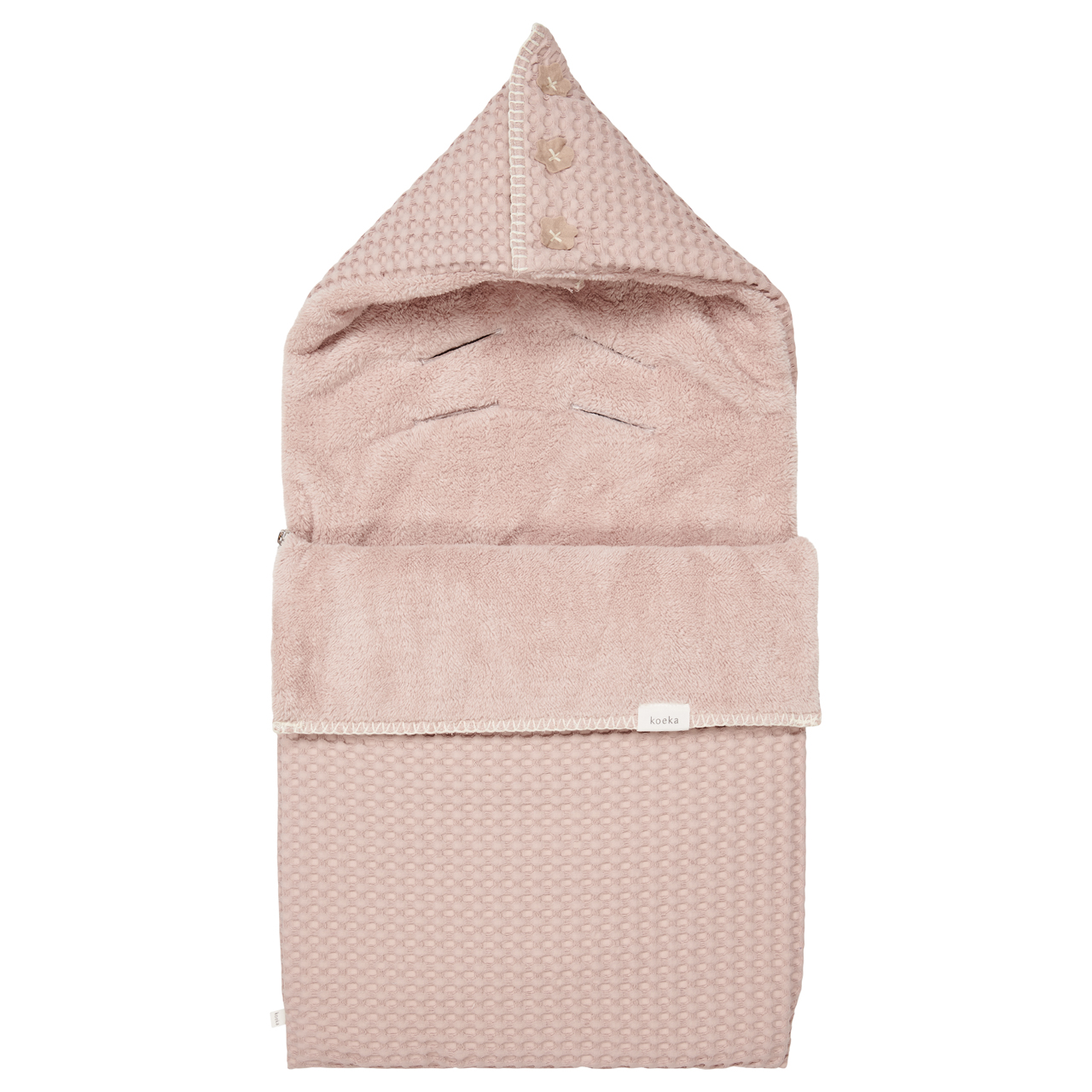 Voetenzak 3 Punts Wafel/teddy Oslo grey pink