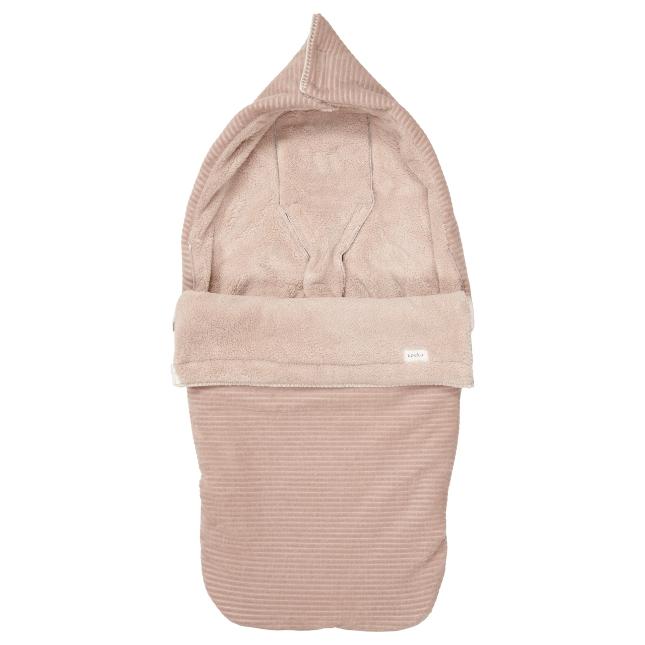 Chancelière de poussette teddy Vik grey pink