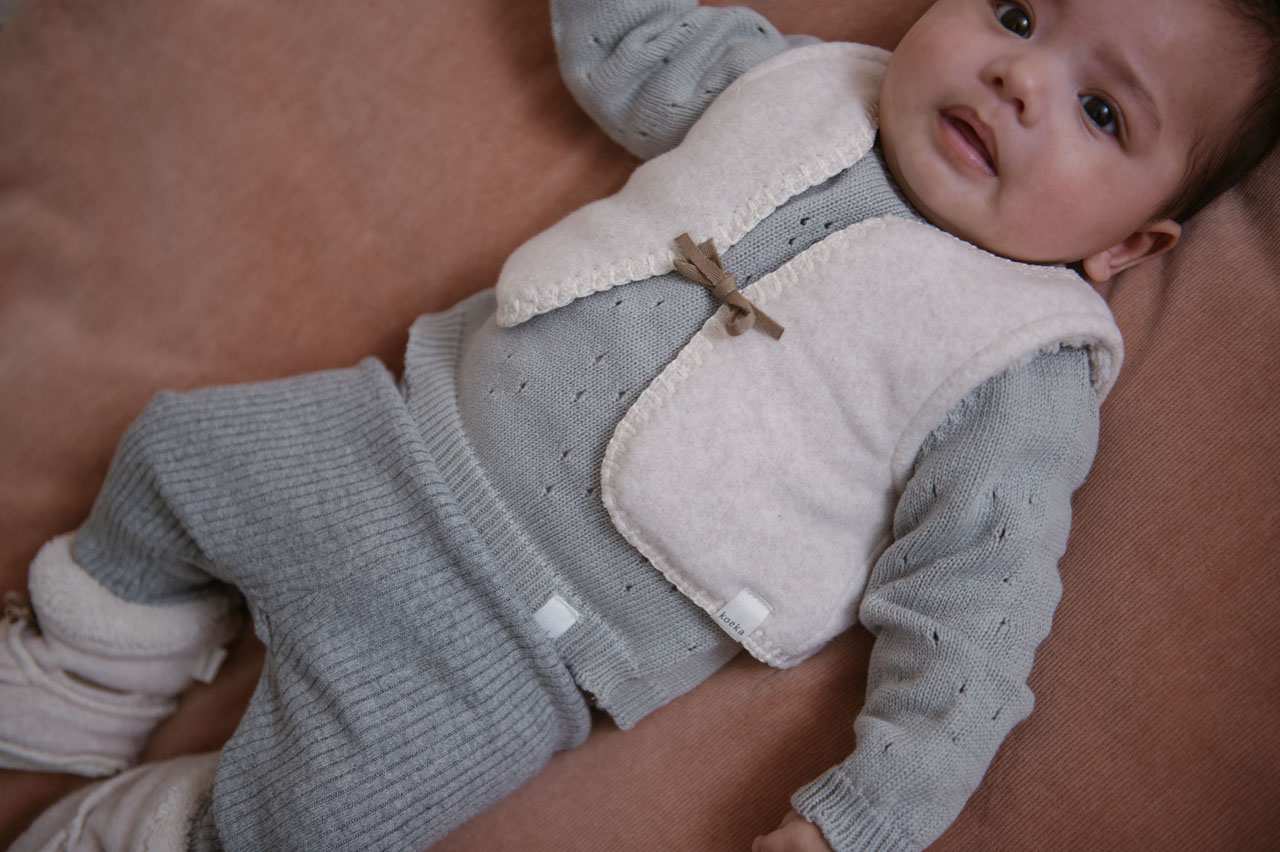 Baby Trui Ajour Dinan grey wave