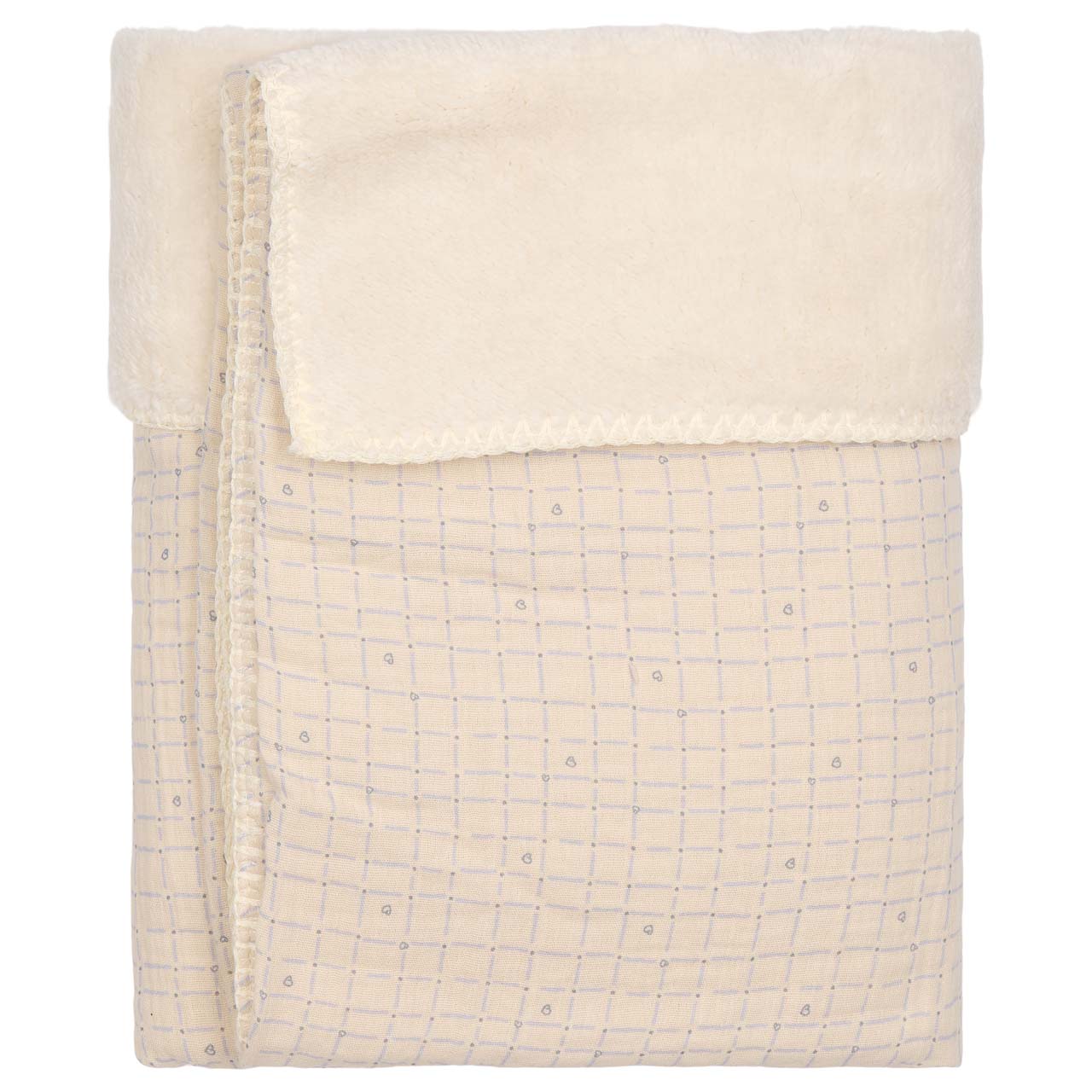 Bassinet blanket teddy Lind warm white