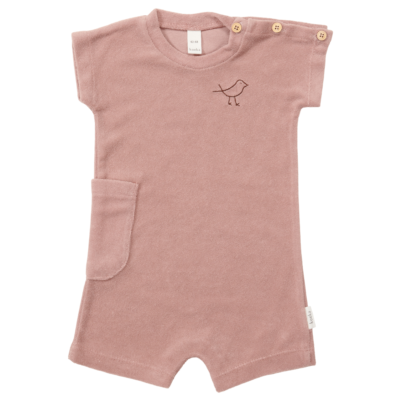 Baby one piece short Royan old pink