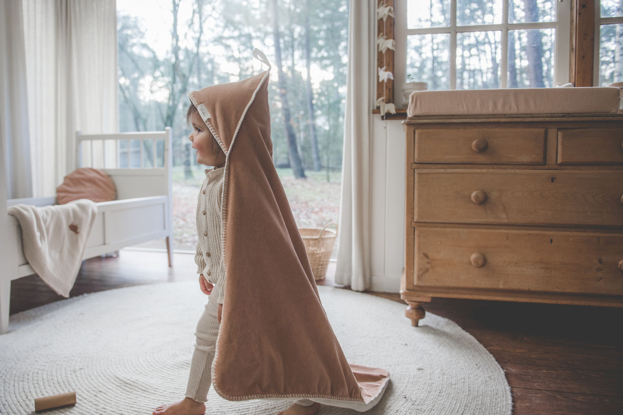 Wrap towel teddy Oddi soft earth