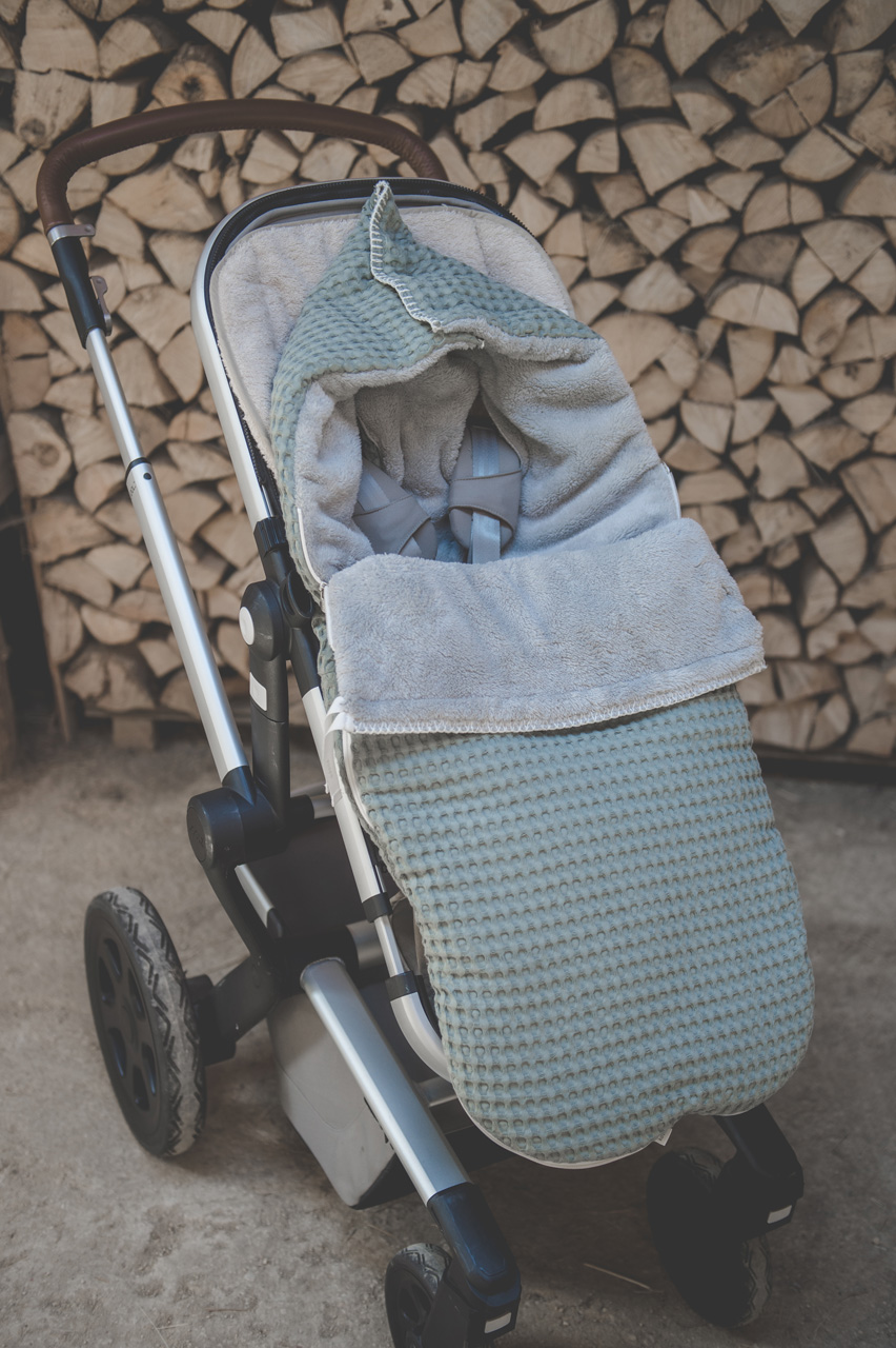 Buggy Voetenzak Wafel/teddy Oslo shadow green/misty grey