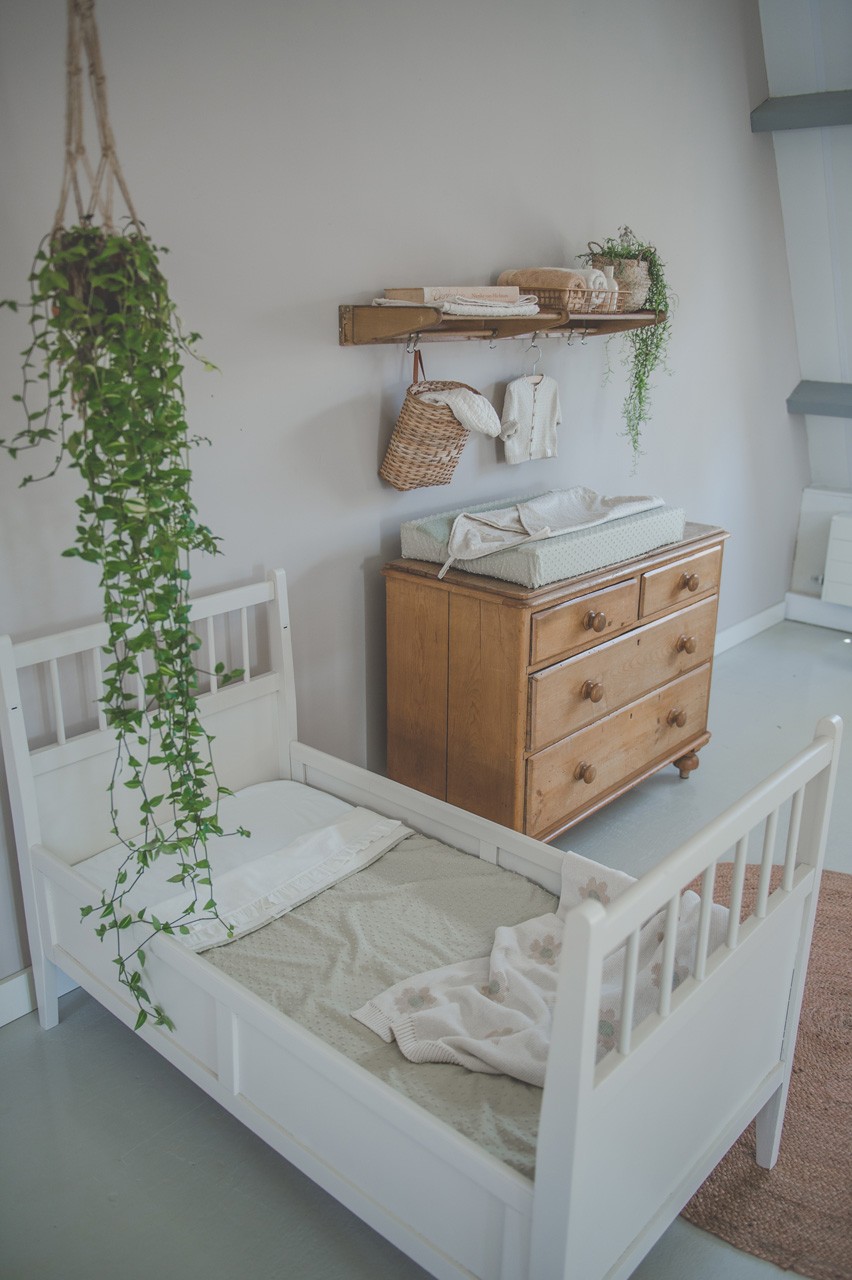 Ledikantdeken Cotton Fleece Napa sage