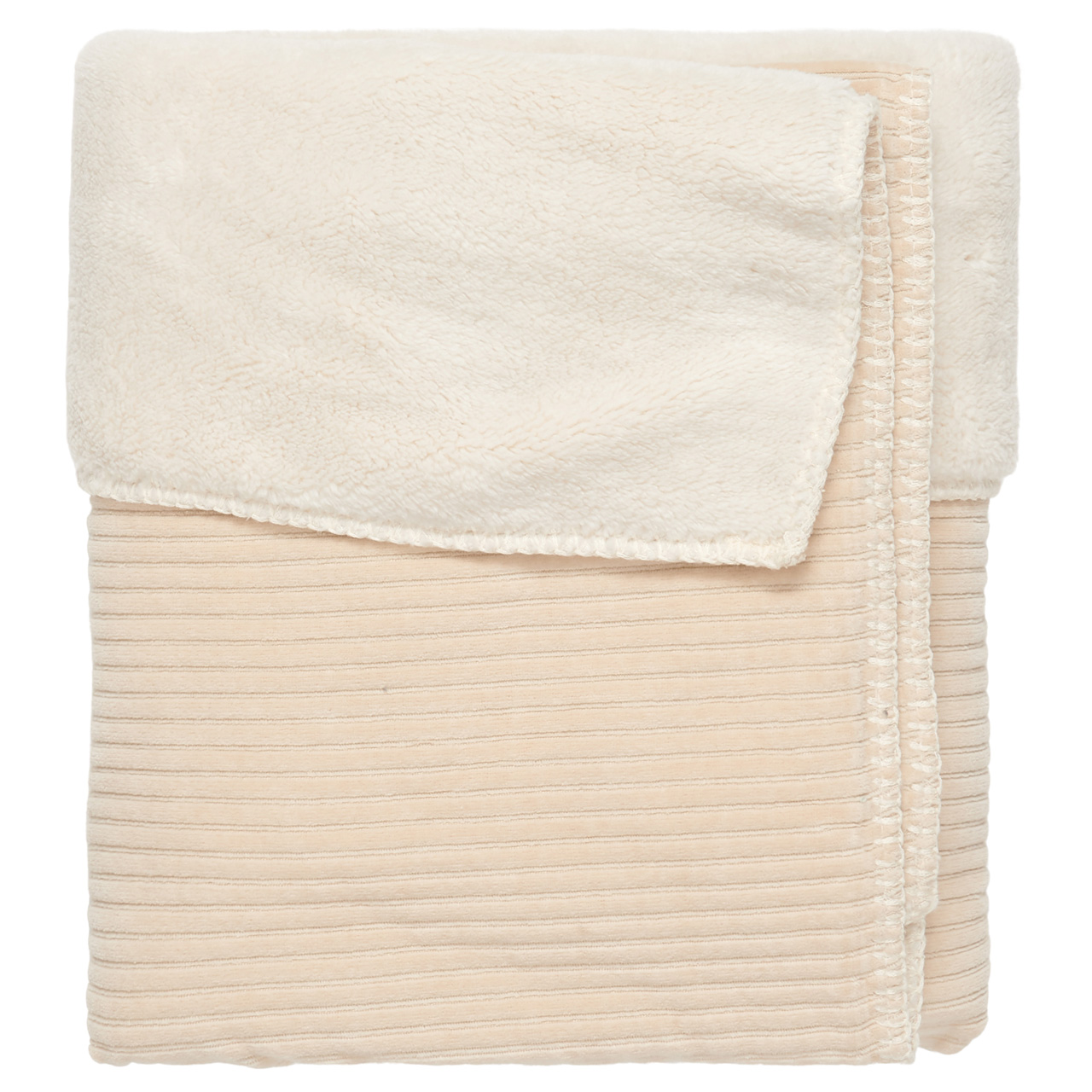 Single bed blanket teddy Vik sand